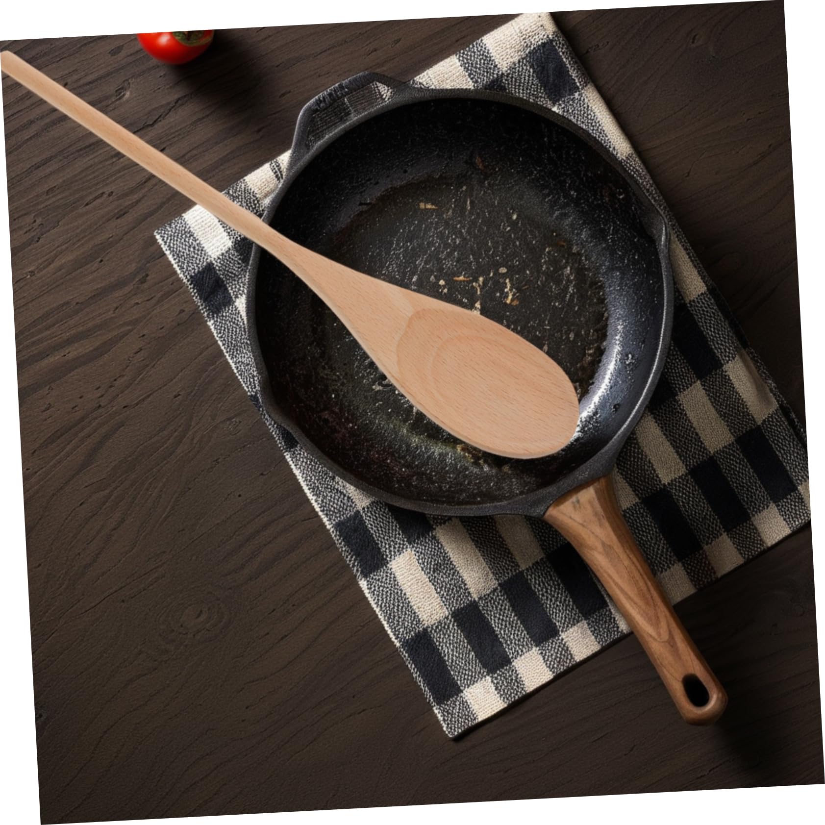 OUNONA Cuillères en Bois à Long Manche pour Mélanger Lot de 24 Ustensile Cuisine Polyvalent Beige, Non Verni Cuisson et Projets Diy