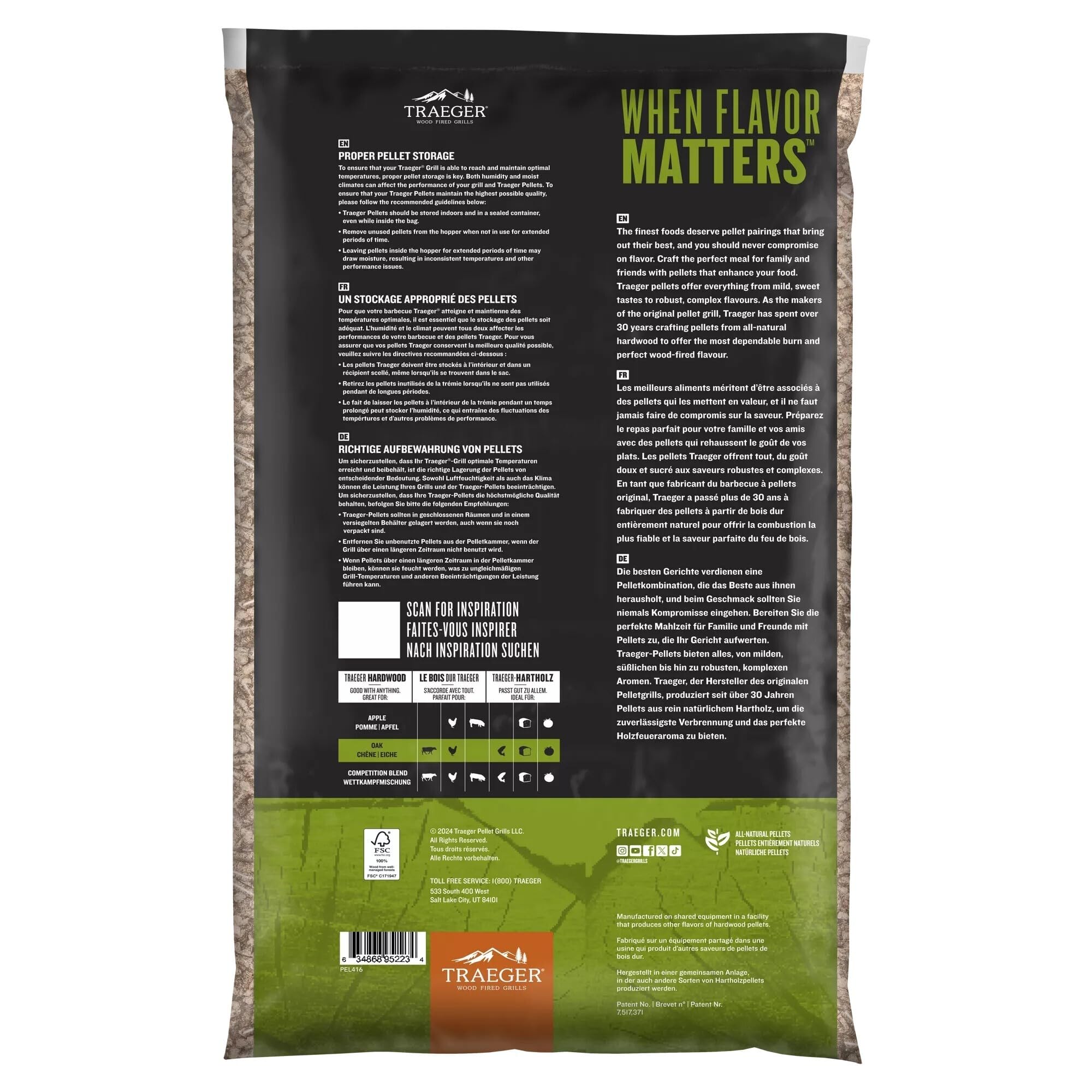 Oak wood pellets for barbecue pellets - 9 kg