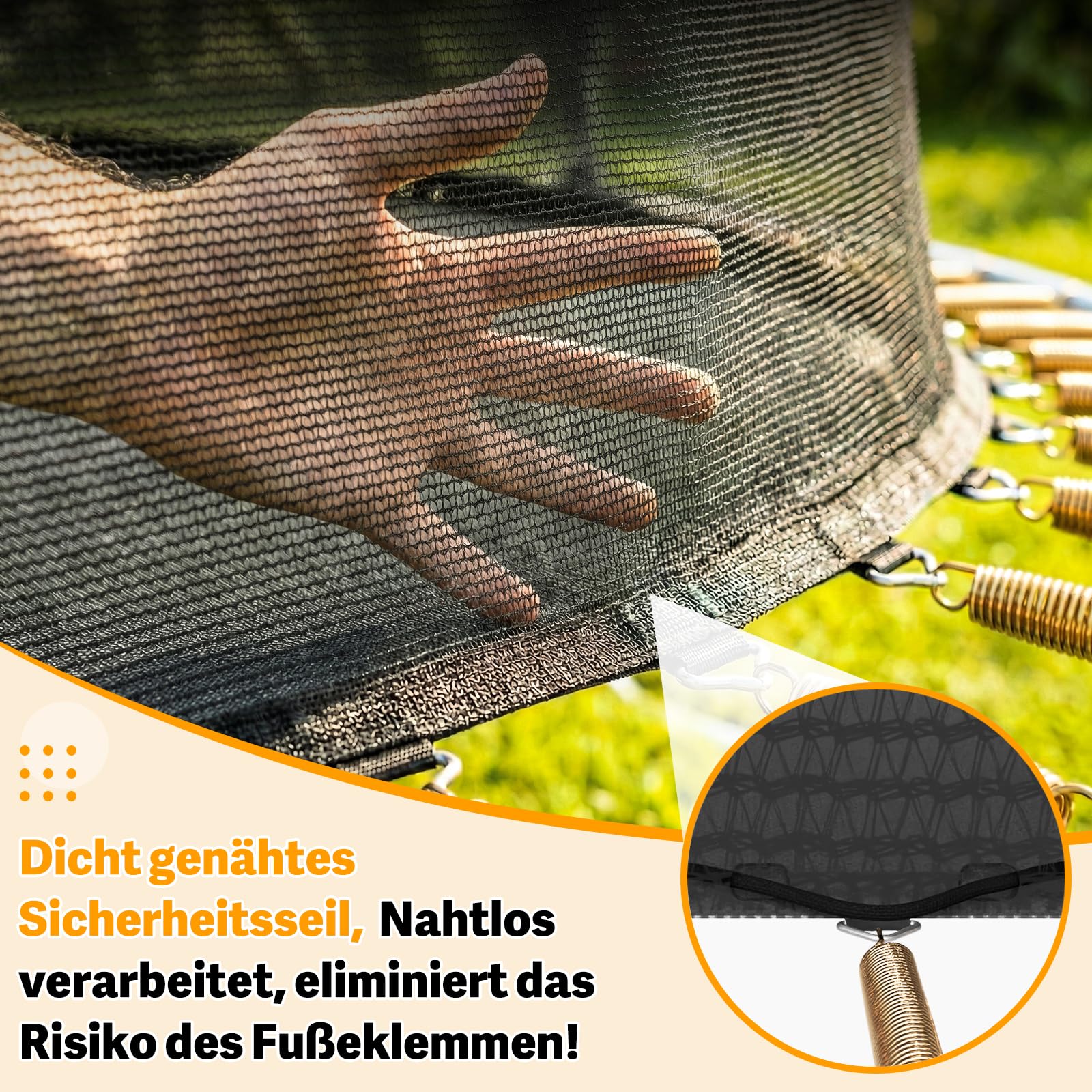 Devoko Outdoor Trampolin - Large Oval, 3 in 1 Familientrampolin Mit Sicherheitsnetz, Robuster Metallrahmen, Geeignet für Kinder und Erwachsene