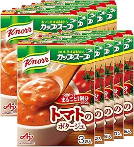 味の素 クノール カップスープ 完熟トマトまるごと1個分使ったポタージュ (18.2g×3袋)×10箱入