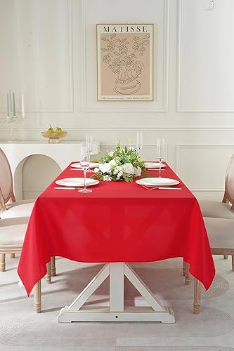 Miniatura 4 de Craft And Party, Paquete de 2 manteles rectangulares de poliéster de alta calidad de 60 x 102 pulgadas para bodas, restaurantes o banquetes