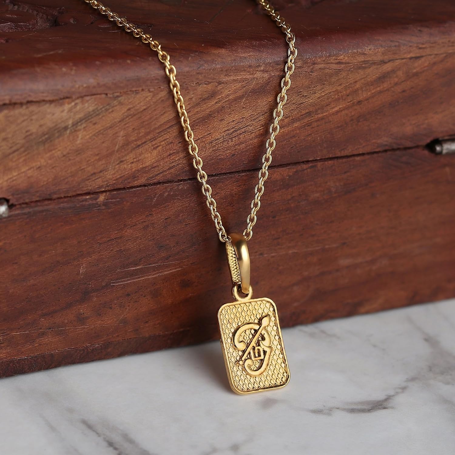 22Kt 金メッキ スピリチュアル タミルオム 純度 92.5% チェーン Eu2251