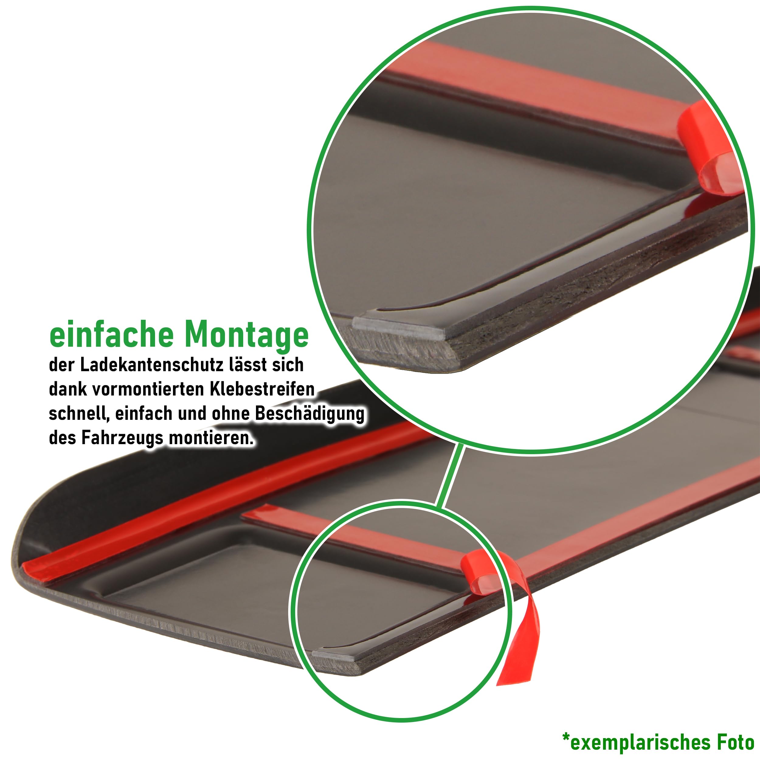 RECAMBO Protezione paraurti in plastica ABS compatibile con Seat Arona / KJ7 / anno di costruzione dal 2017 > robusto e su misura protezione ottimale per il paraurti