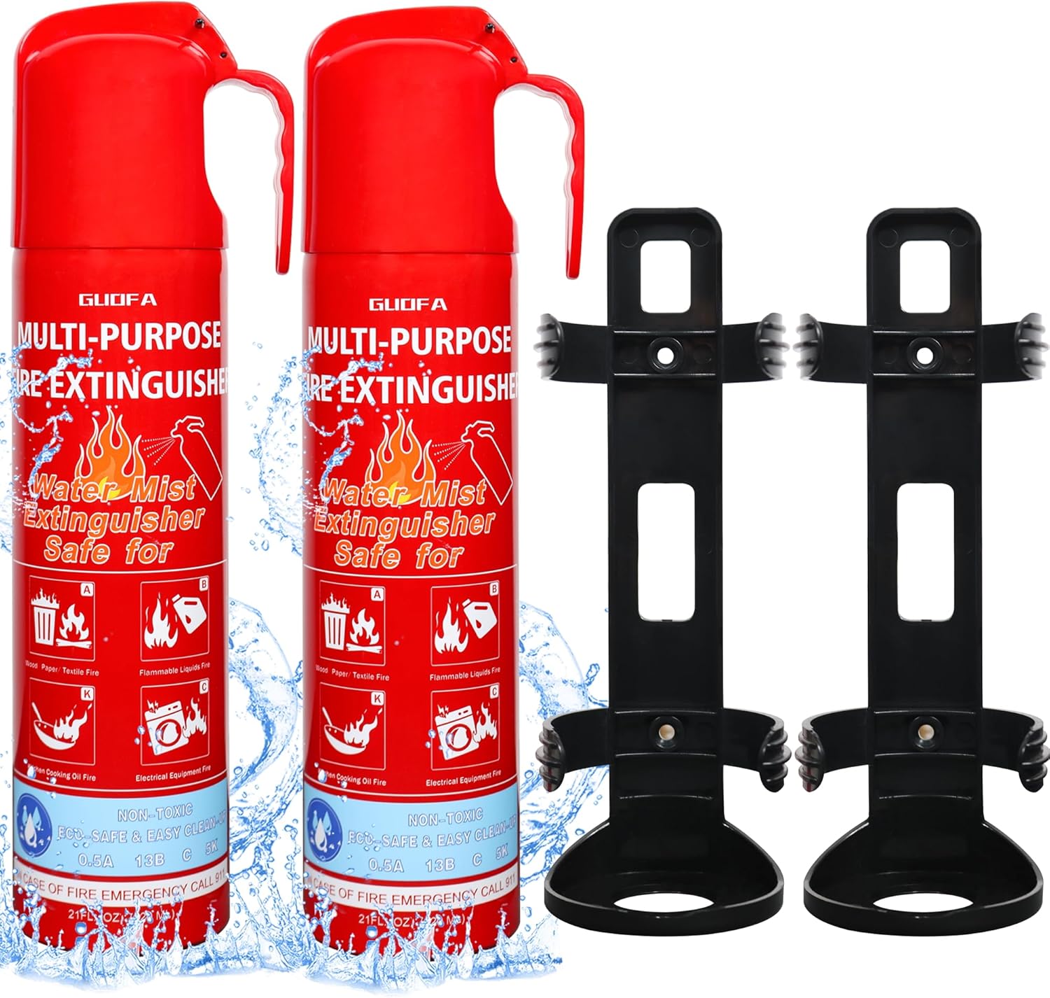 2 Pack MultiPurpose Fire Extinguisher for Home, Portable Fire