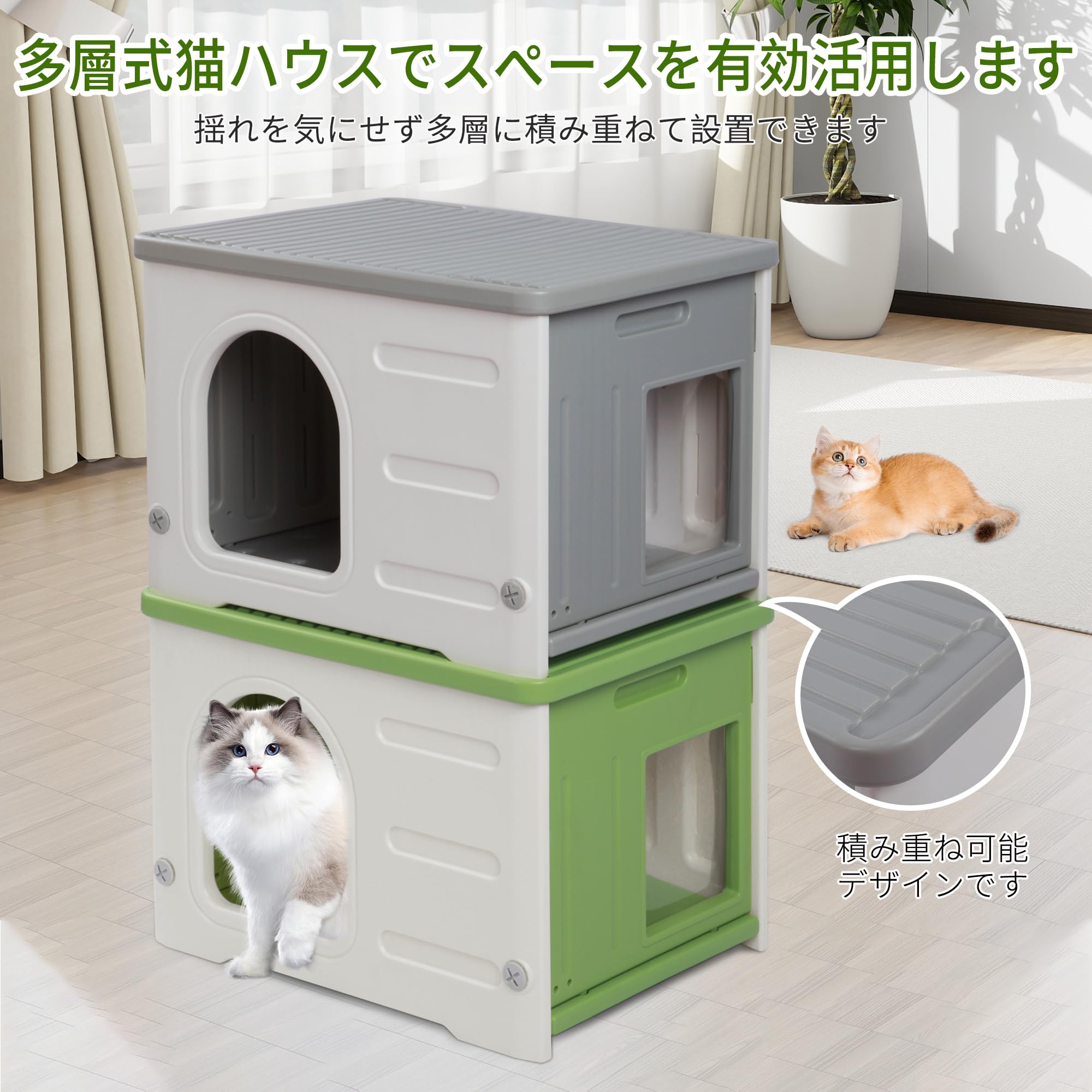Amazon | 防水 屋外用 猫ハウス プラスチック製 野良猫用 脱出口付き Amazon | 防水 屋外用 猫ハウス プラスチック製 野良猫用 脱出口付き