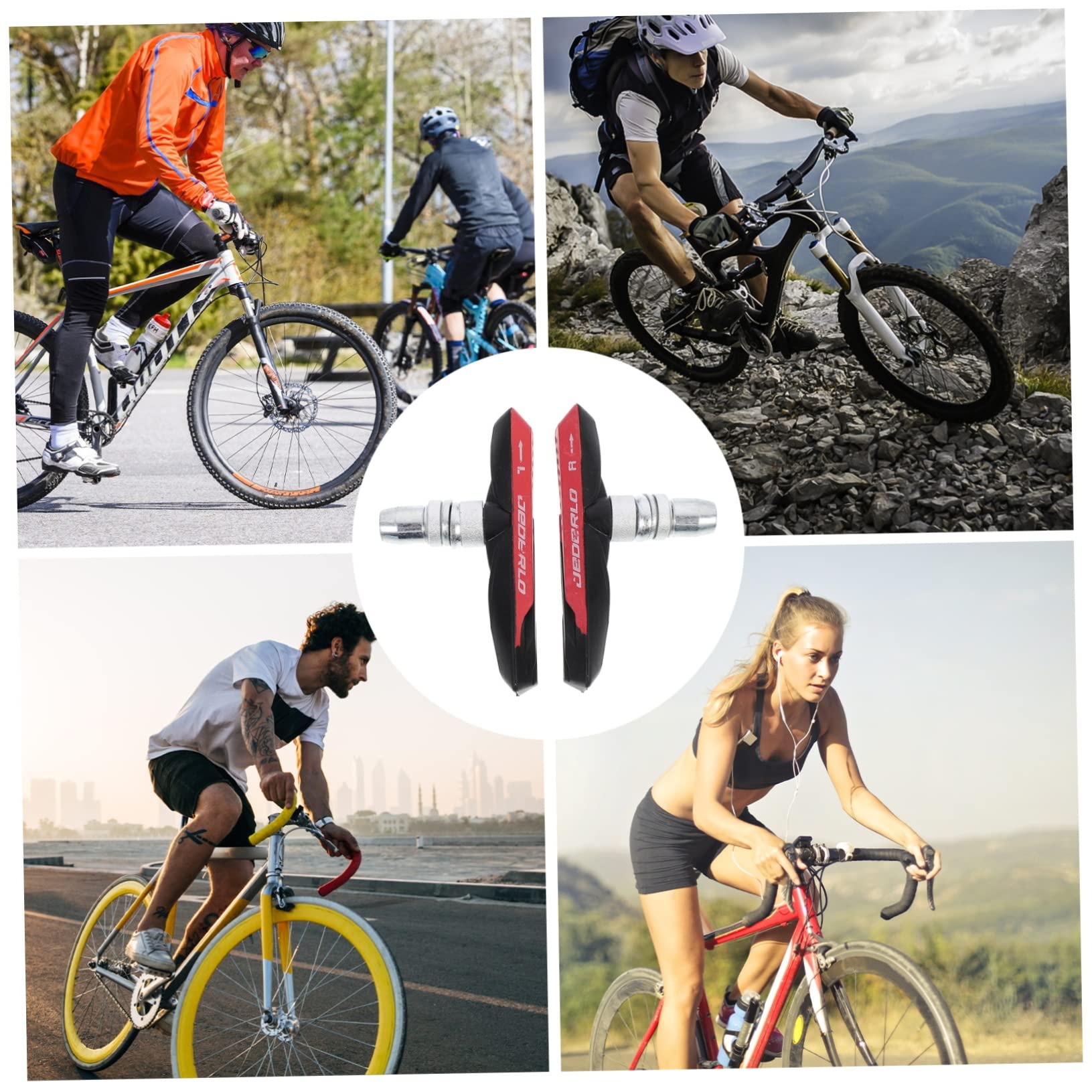 Kisangel 5paires Plaquettes De Frein De Vélo Silencieuses Plaquettes De Frein pour Vélo De Route Et VTT Compatibles Et Résistantes Installation Facile