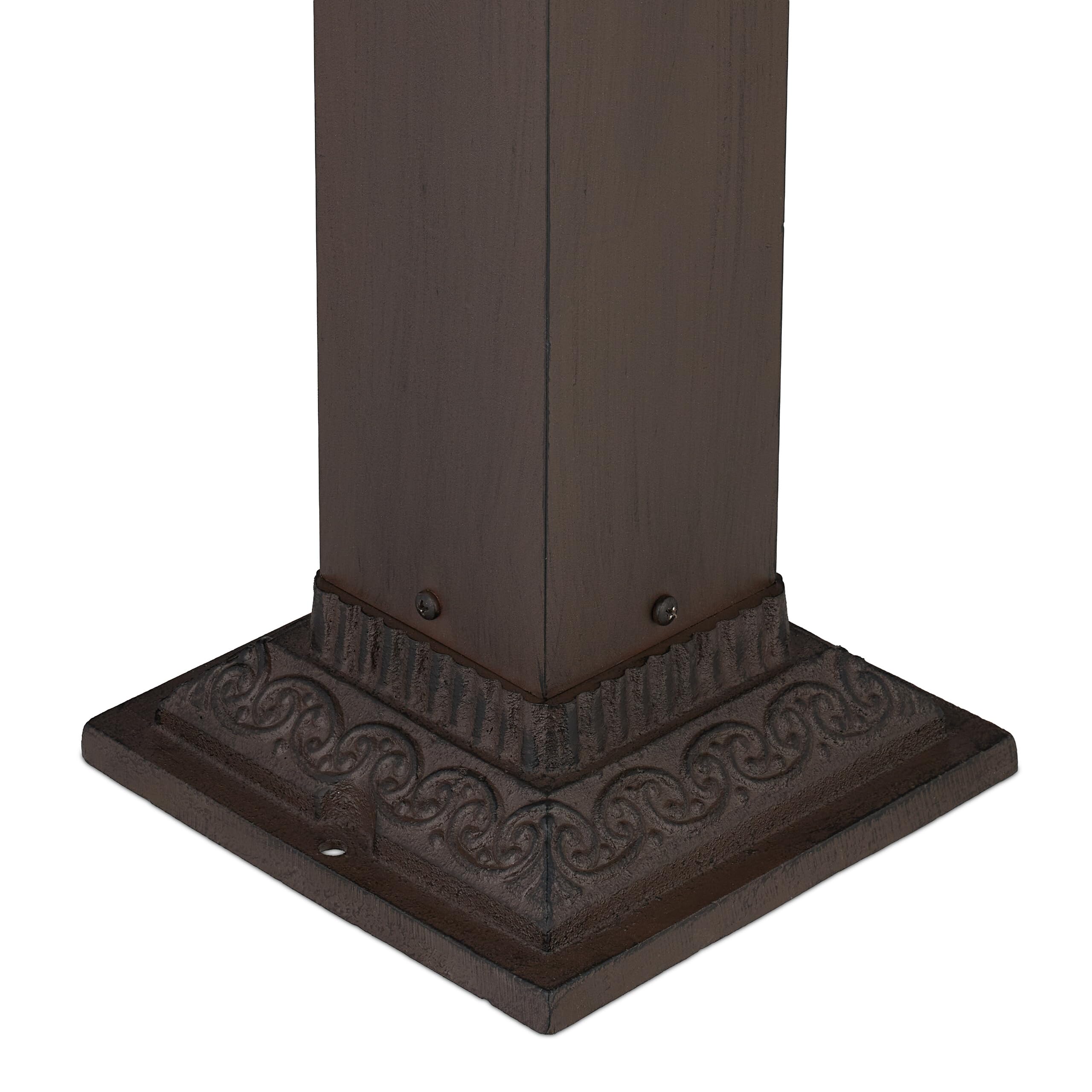 Relaxdays Fontaine extérieure pour Le Jardin ou la terrasse, Robinet, Design Antique, HxLxP 81 x 21 x 24,5 cm, Marron