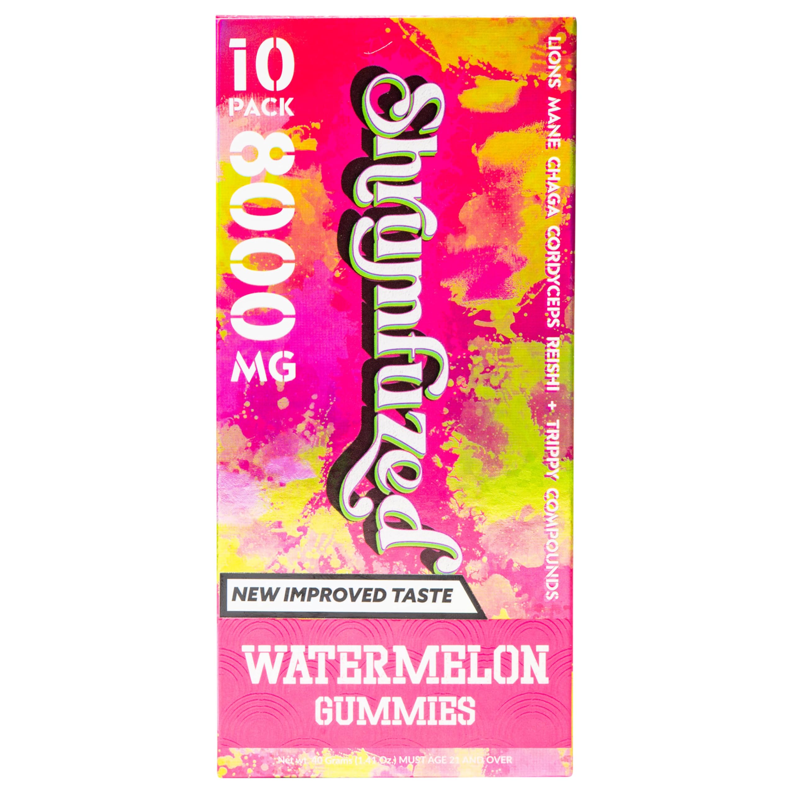Patented Nootropic Rubber Bands, 8000 mg Lion Mane, Reishi, Chaga and Cordycep, Mushroom Blend Tripee Nootropic (10, Watermelon)