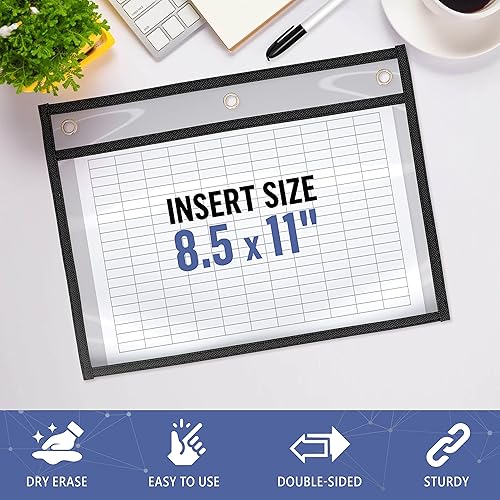 Miniatura 2 de Paquete de 10 soportes horizontales para boletos de trabajo de 8.5 x 11 pulgadas, soportes para boletos de tienda de paisajismo de 8 12 x 11