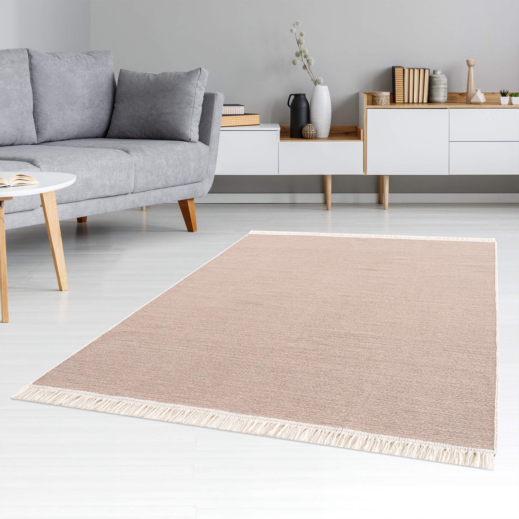 Jimri Rug Runner, Boho Kilim Rugs, Reversible Rug for Living Room Beige, 80 x 150 cm, 150 x 80 cm (Rectangular) - Image 2