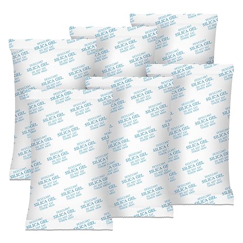 Vista 10 de Absorbentes de humedad – 3.53 oz 16 paquetes de gel de sílice paquetes de sílice de grado alimenticio con indicador de color, paquetes de desecantes