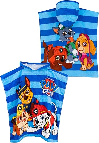 Paw Patrol Poncho de toalla con capucha para niños talla única
