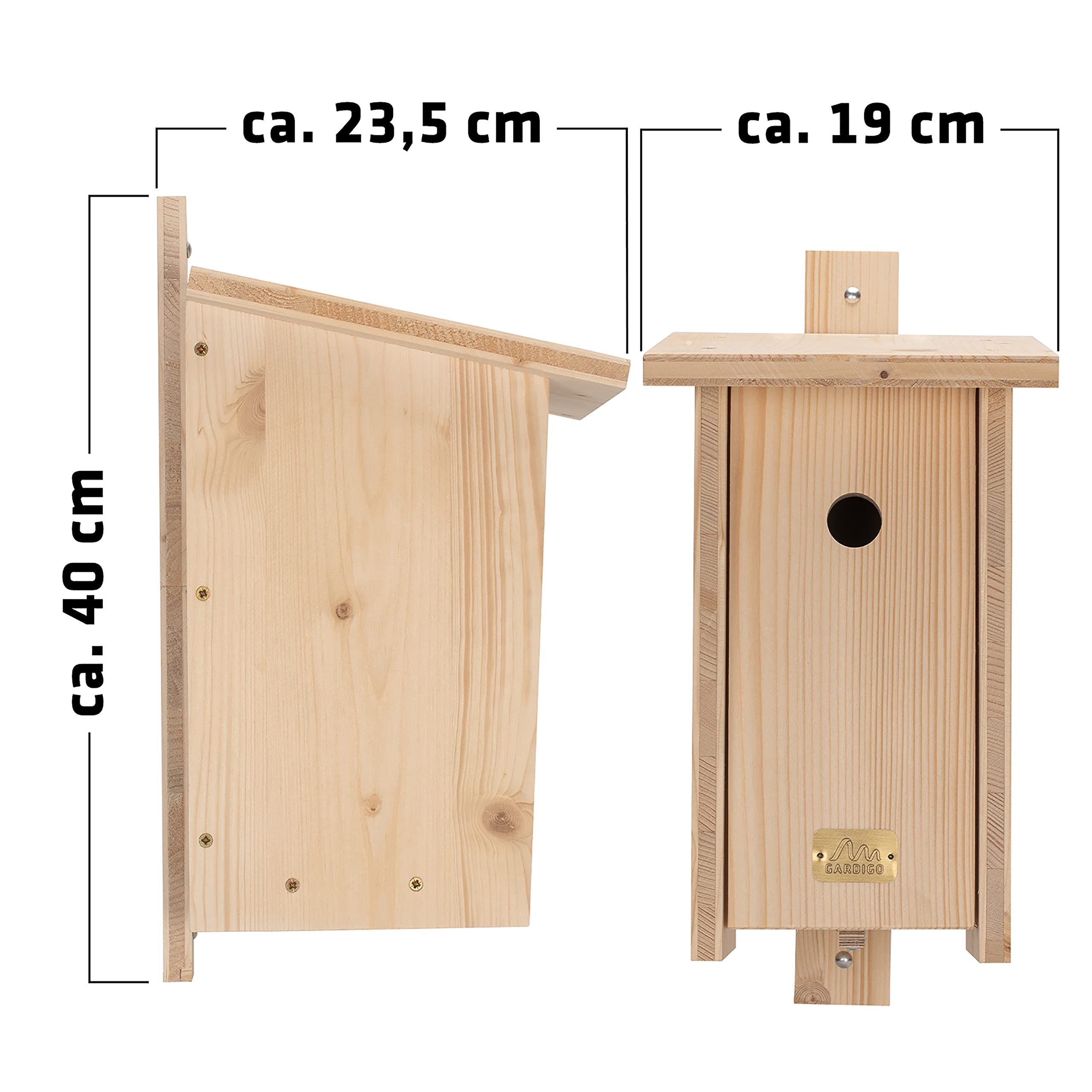 GARDIGO® Nistkasten Bausatz für Meisen I Vogelhaus zum selber Bauen I Made in Germany I Vogelhäuschen aus Holz zum aufhängen