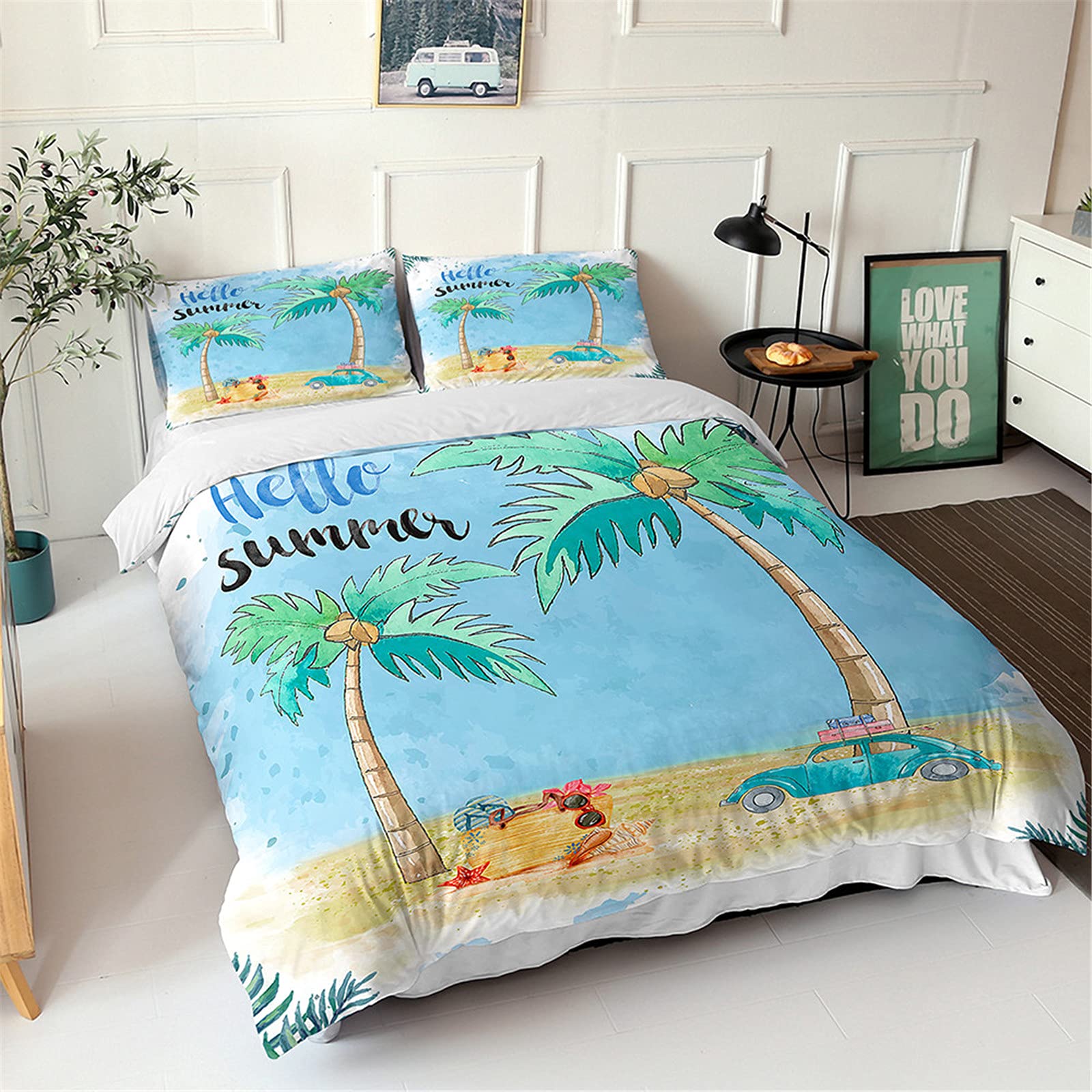 Parure de lit imprimé nature pour renouveler facilement la décoration d'une chambre