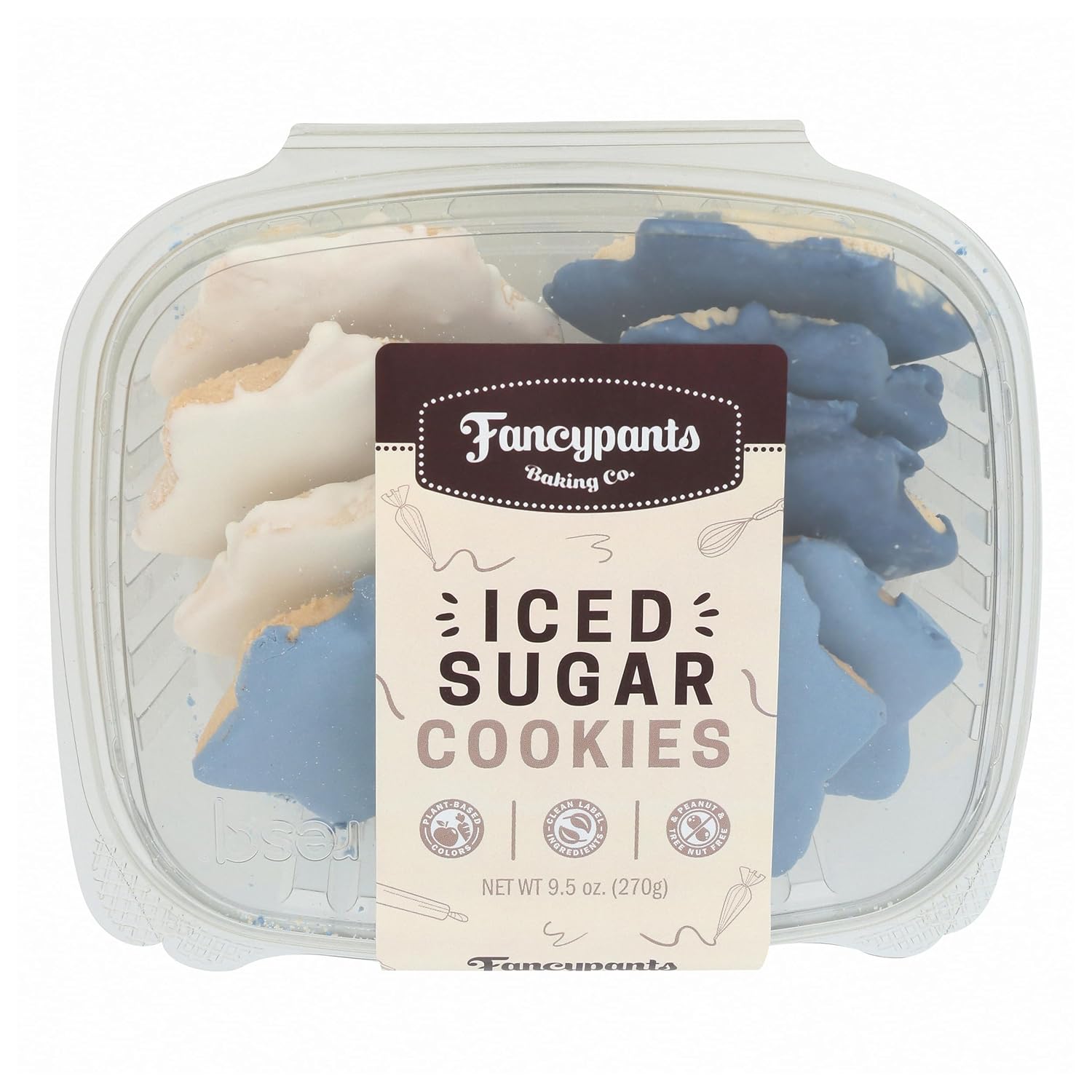 FANCYPANTS BAKERY Iced Hanukkah Cookie Tub, 8 OZ Grocery
