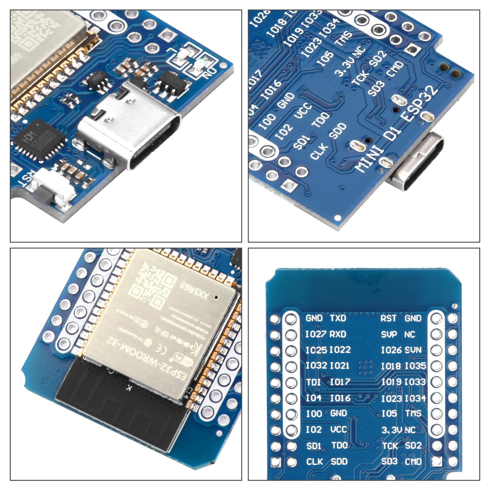 3 Stück Mini für ESP32 Development Board NodeMCU WiFi Bluetooth Entwicklungsboard CH9102F Chip kompatibel Arduino IDE