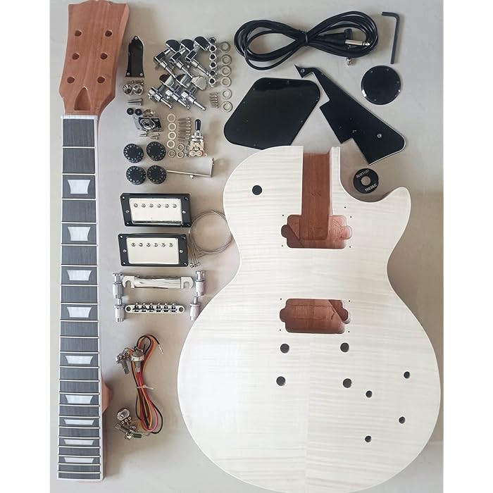 Buy HENGYEE DIY Electric Guitar Kit Les Paul Style Beginner Kits 6