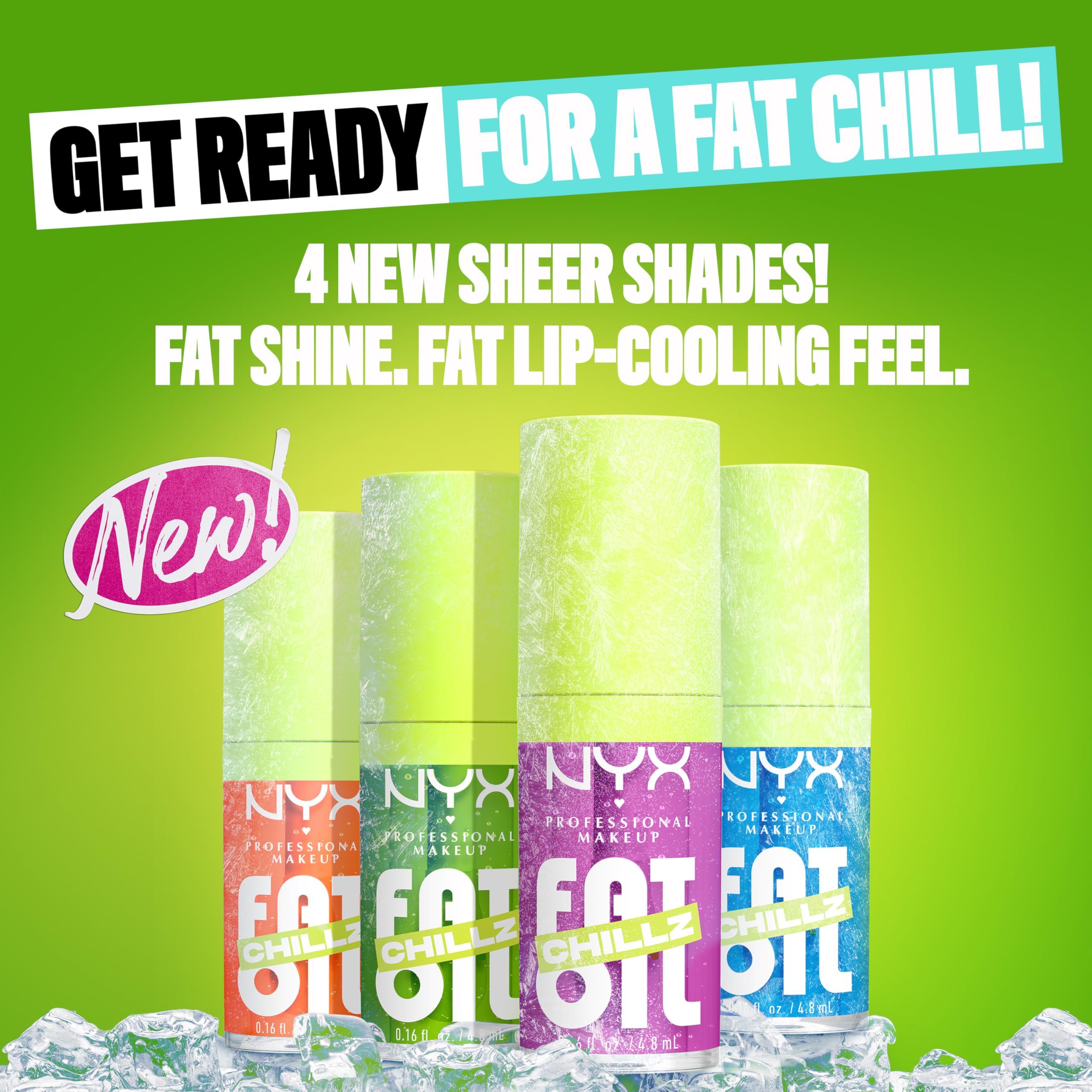 NYX Professional Makeup Fat Oil Chillz Lip Gloss, Lip Oil Hybrid for Shine and Hydration with a Non-Sticky Finish, Strawberry Slush - Image 3