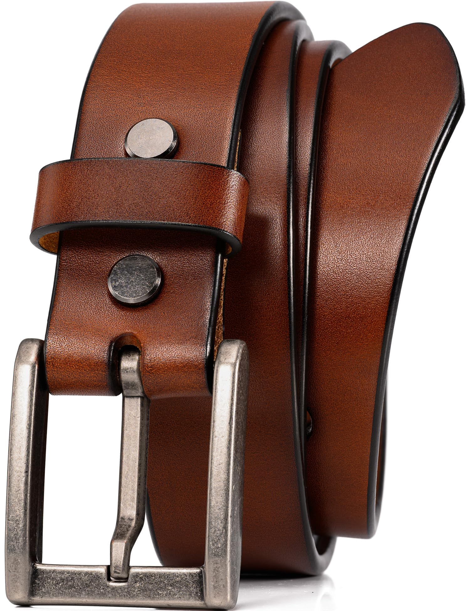 WOLFANT Thicken Full Grain Heavy Duty Belts for Men 100 Italian Real Solid Leather