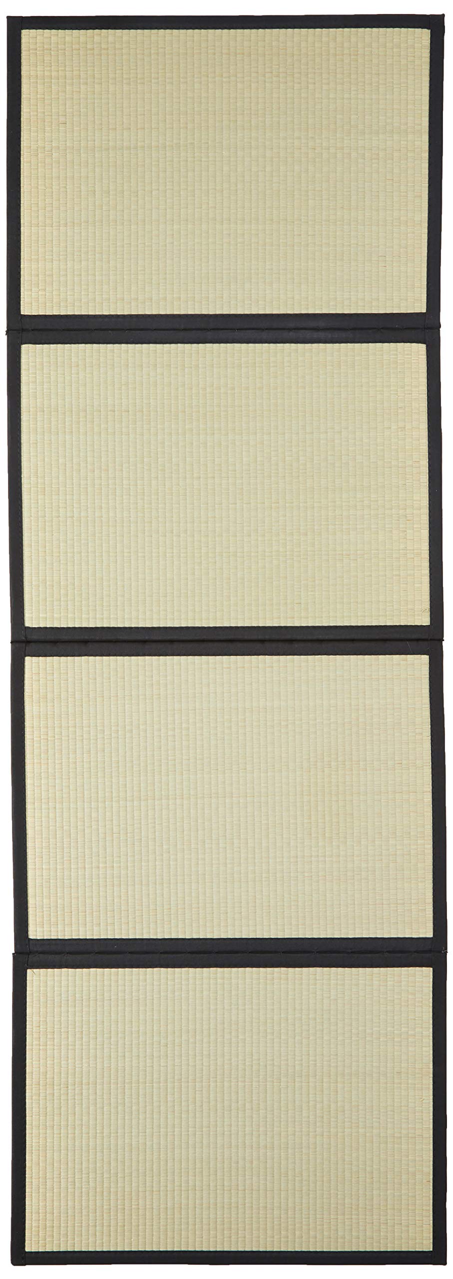 Grass Yoga Mat Martial Arts Kendo Flooring - 79" Japanese Tatami Mat Style Fold Up Floor Pad - 27.5" or 35.4" Wide