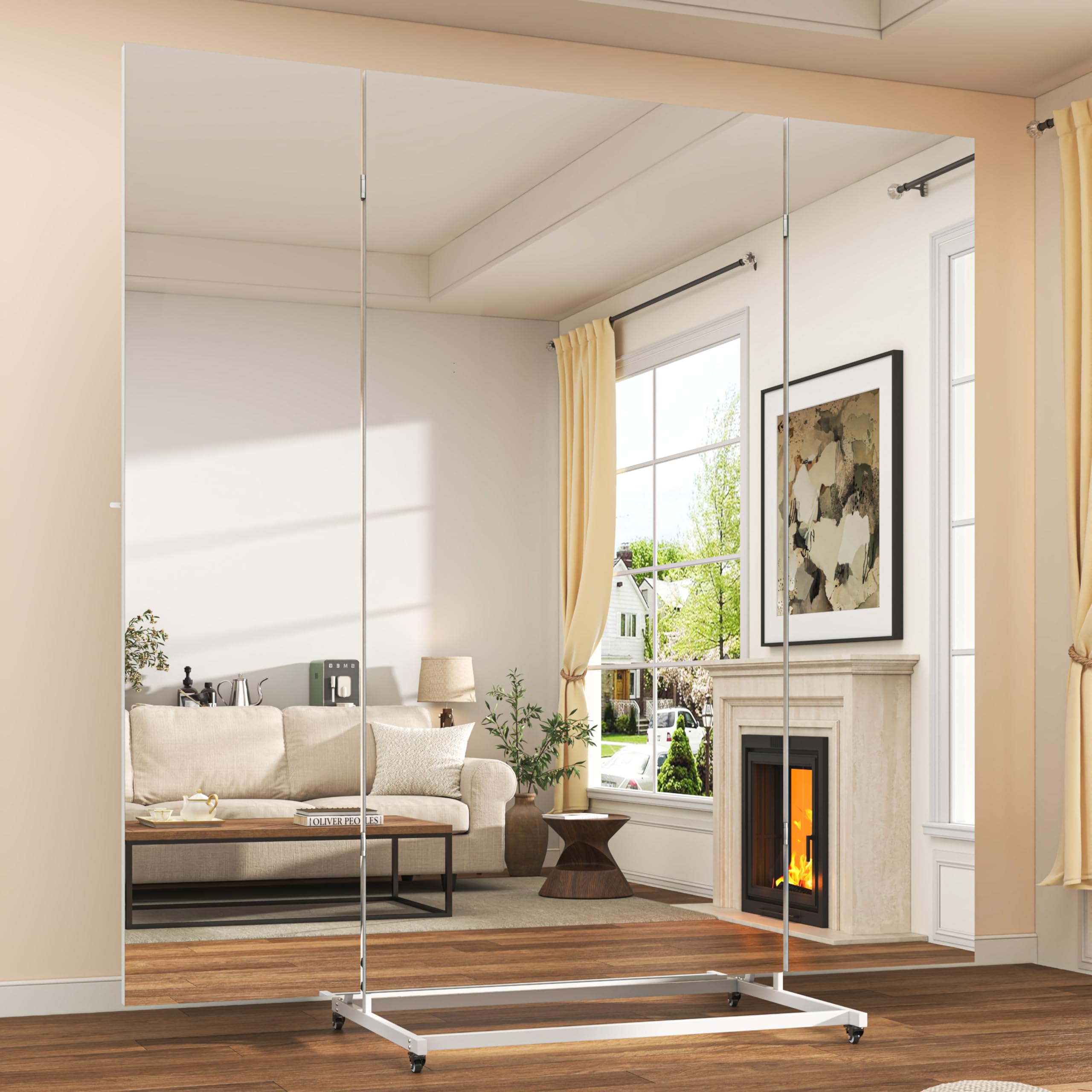 Hasipu Tri-Fold Rolling Mirror