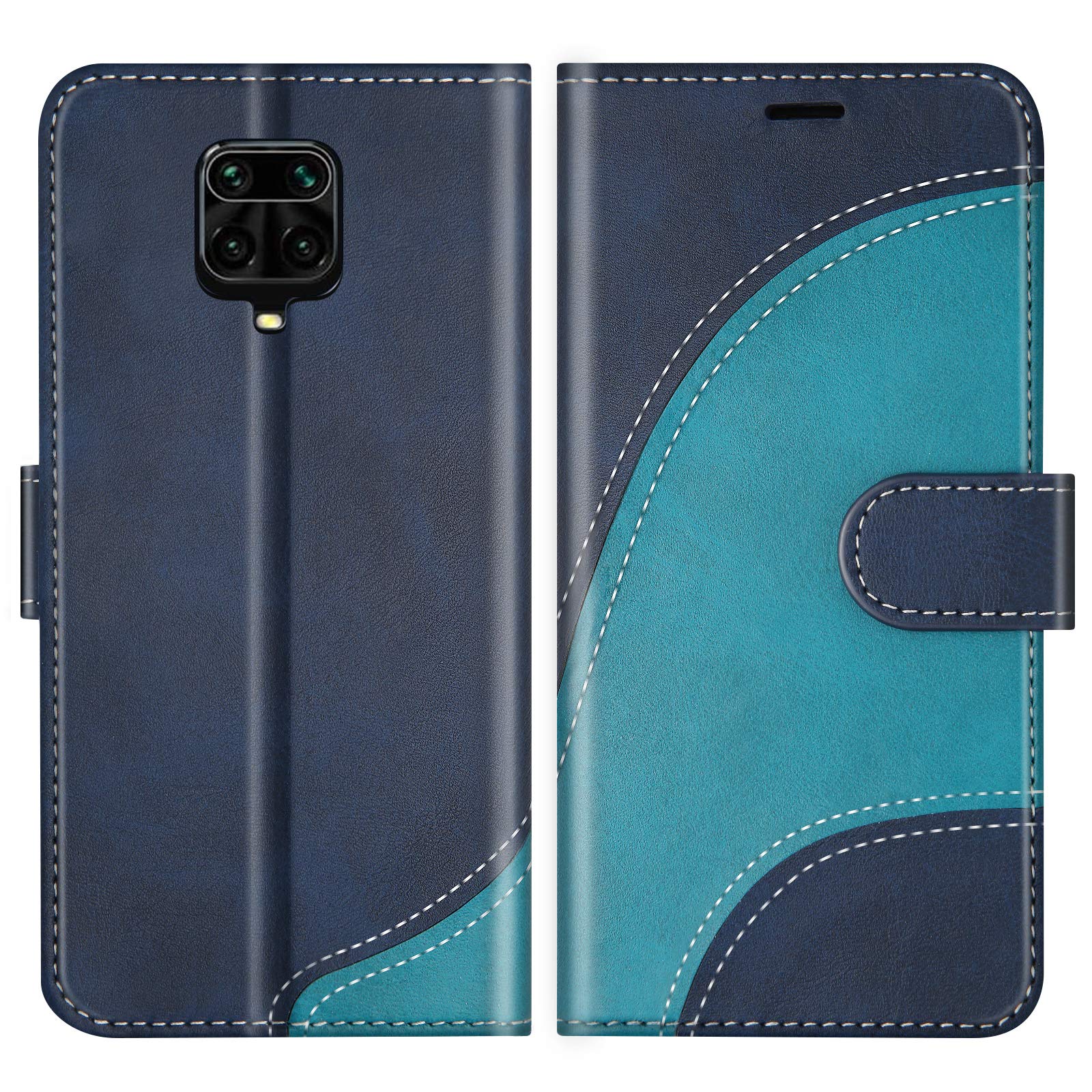 Cover per Xiaomi Redmi Note 9 PRO/Redmi Note 9S, Custodia in PU Pelle Portafoglio per Xiaomi Redmi Note 9 PRO/Redmi Note 9S, Magnetica Cover a Libro con Slot per Schede, Blu