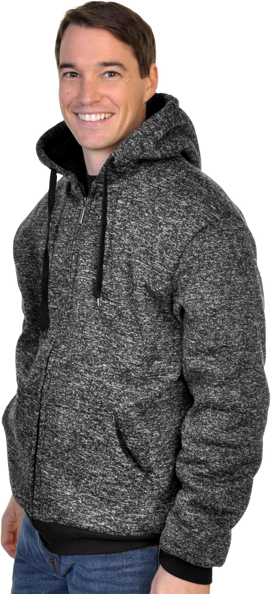 Full-Zip Sherpa-Lined Hoodie Jacket