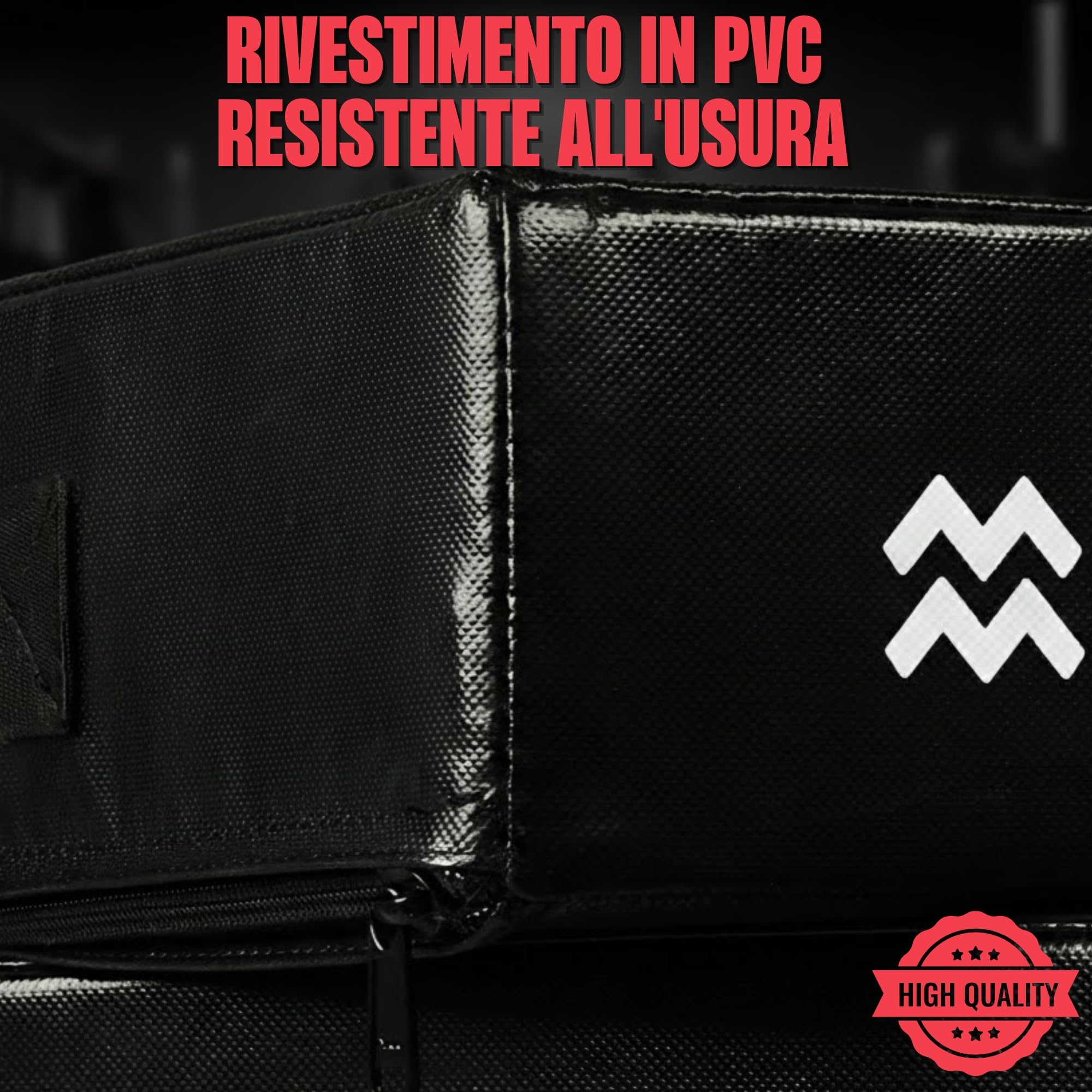 MATCHU - Set di 2 cuscinetti a goccia, ammortizzanti di alta qualità, in schiuma resistente, rivestimento in PVC resistente all'usura, 75 x 57 x 15 cm, nero