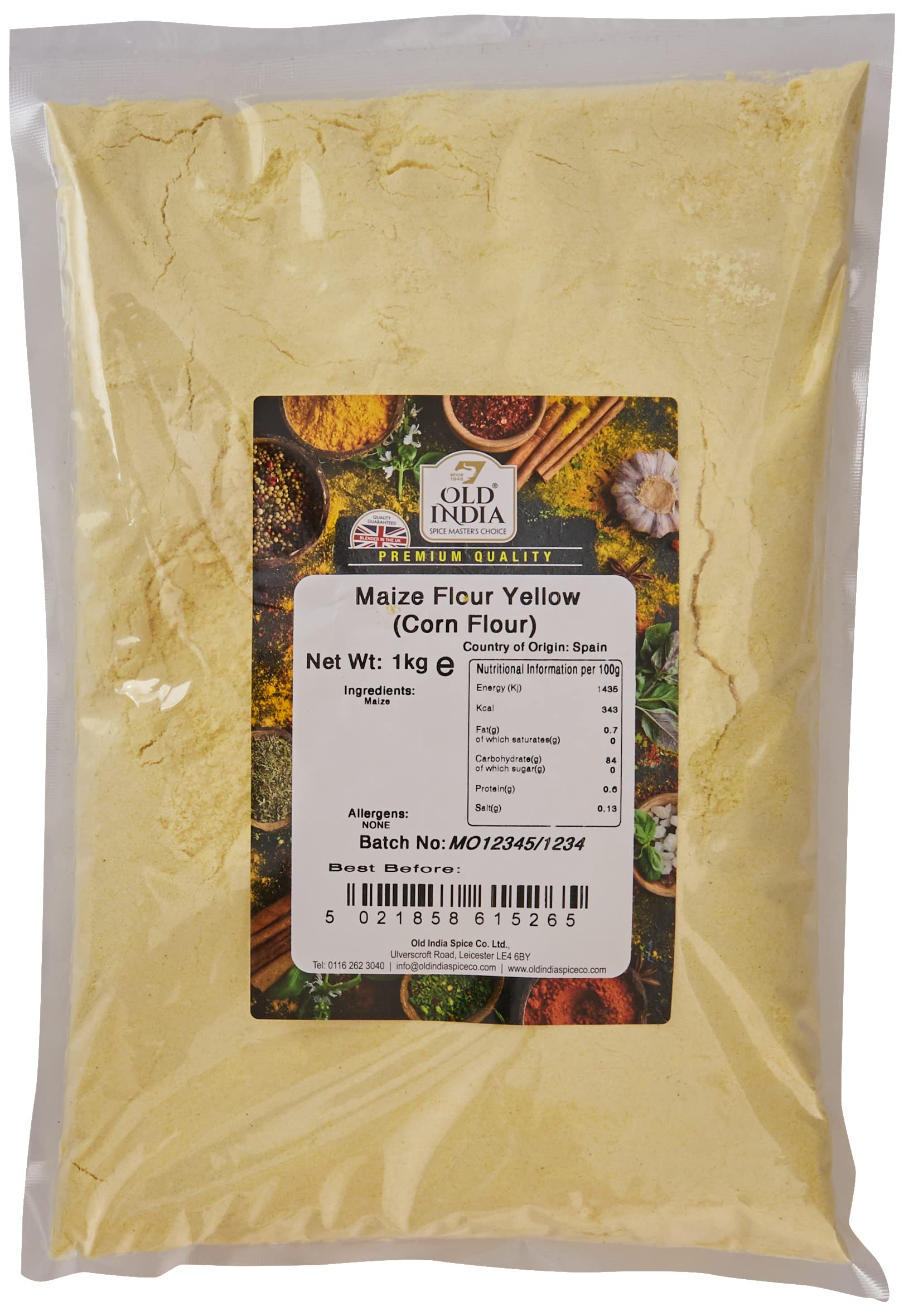 Old India Maize Flour Yellow (Corn Flour) 1kg