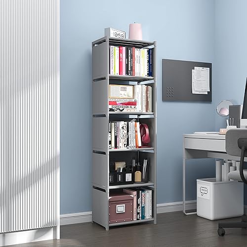Miniatura 4 de RIIPOO Estanterías Organizadoras de Almacenamiento para Armario de Dormitorio de 5 Cubos, Estantería para Libros de 6 Niveles que Ahorra Espacio |