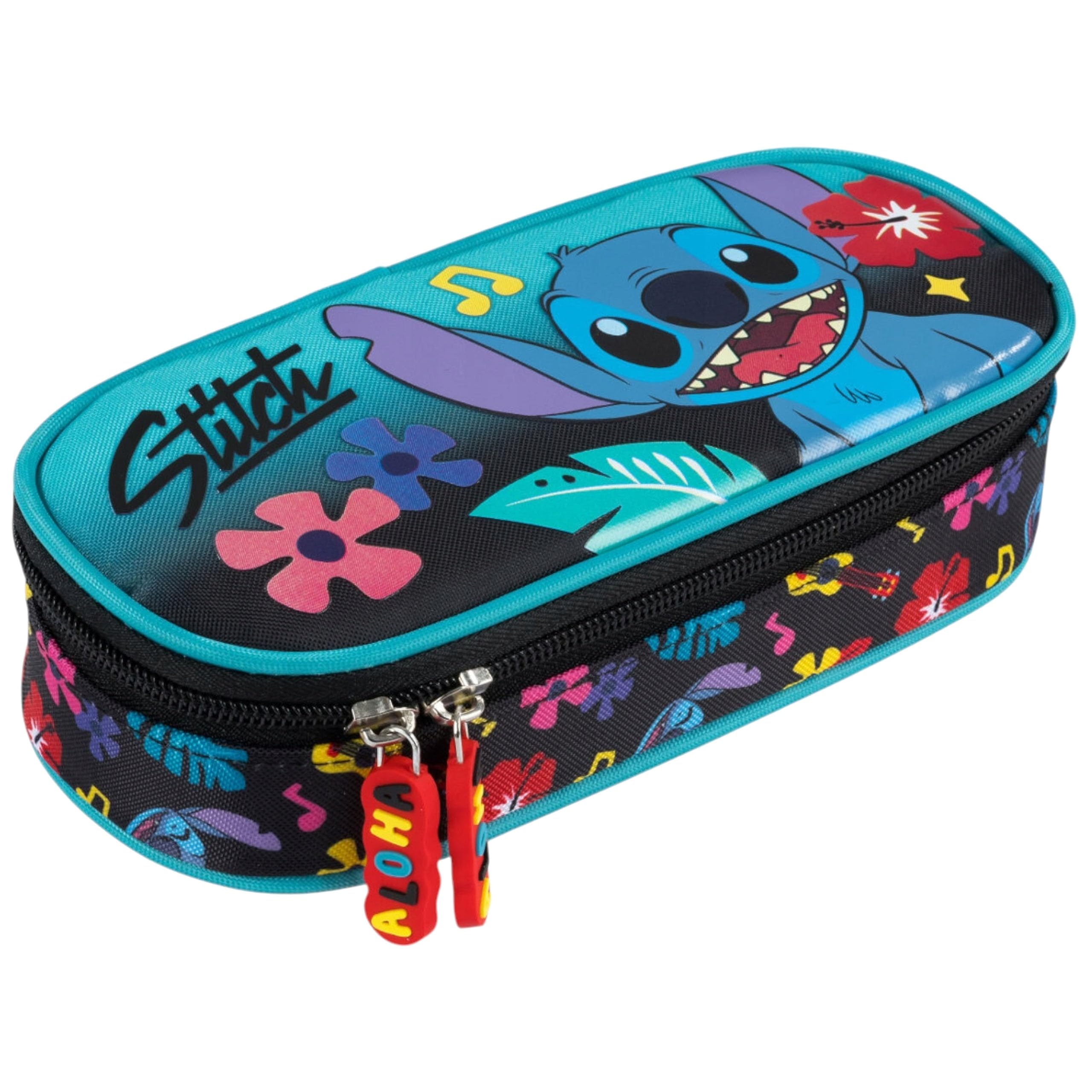 sarcia.eu Disney Stitch Compartment School Pencil case, Sachet for Girl, Mint-Black 5x20x9cm (Stitch Compartmental B) - Image 4