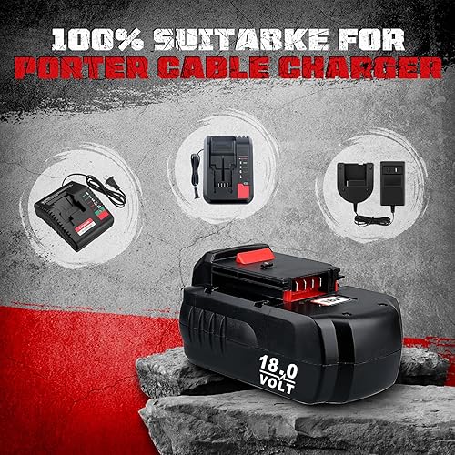 Miniatura 7 de Paquete de 2 piezas PC18B de 18 V 4.8 Ah Ni-Mh de repuesto para cable Porter de 18 V, batería Ni-Mh, compatible con cable Porter de 18 V PC18B-2