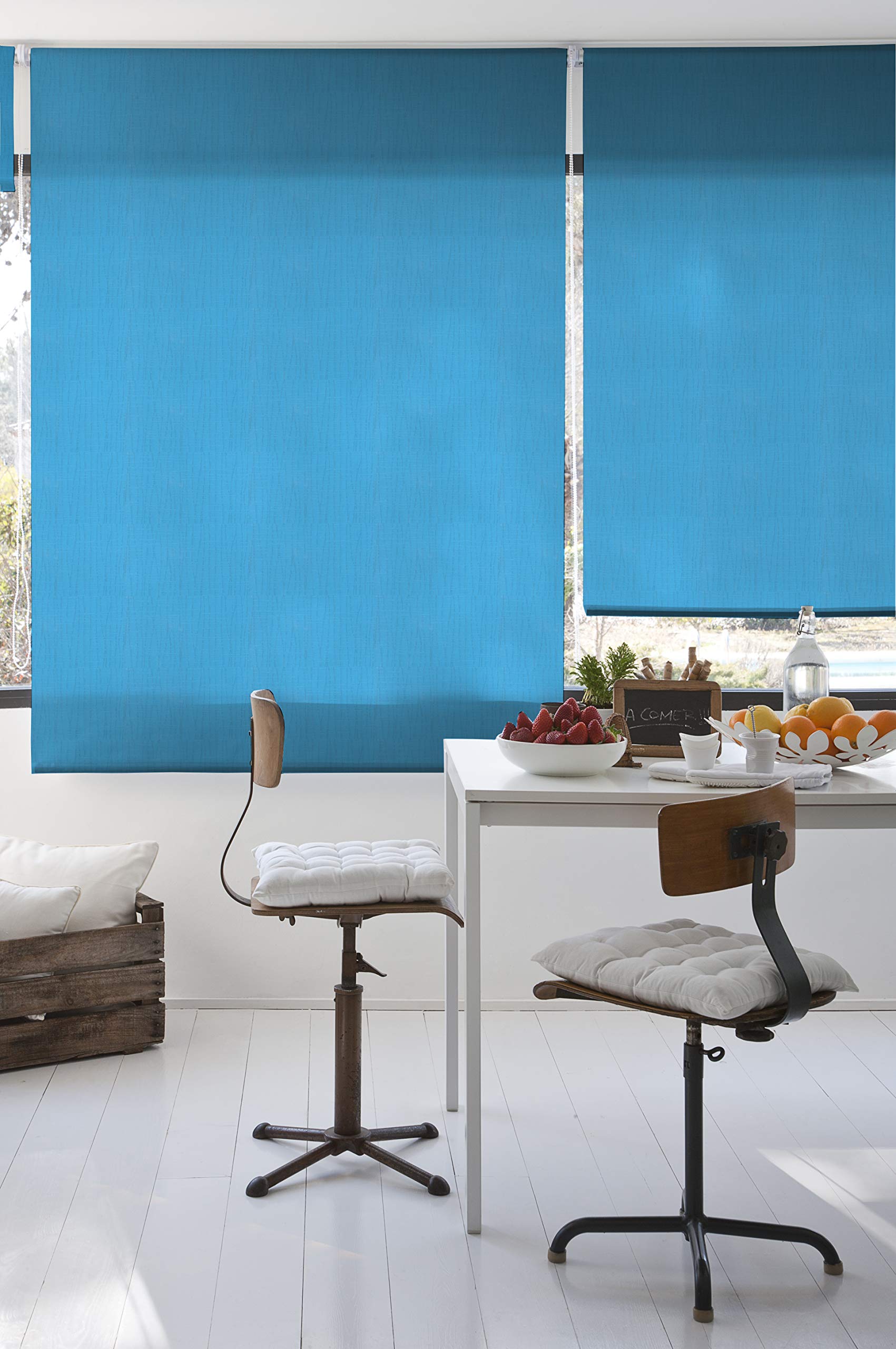 Estoralis - Aitana - Store Enrouleur Tamisant, 150 x 175 cm, Couleur Bleu