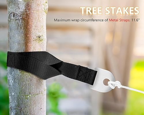 Miniatura 3 de YOUSTOO Estacas para árboles, 6 estacas y soportes para árboles inclinados y árboles jóvenes contra el mal tiempo