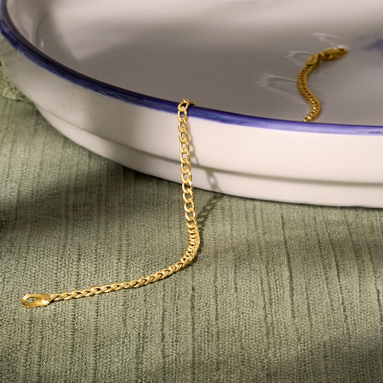 Ross-Simons 4.3mm 10kt Yellow Gold Curb-Link Bracelet