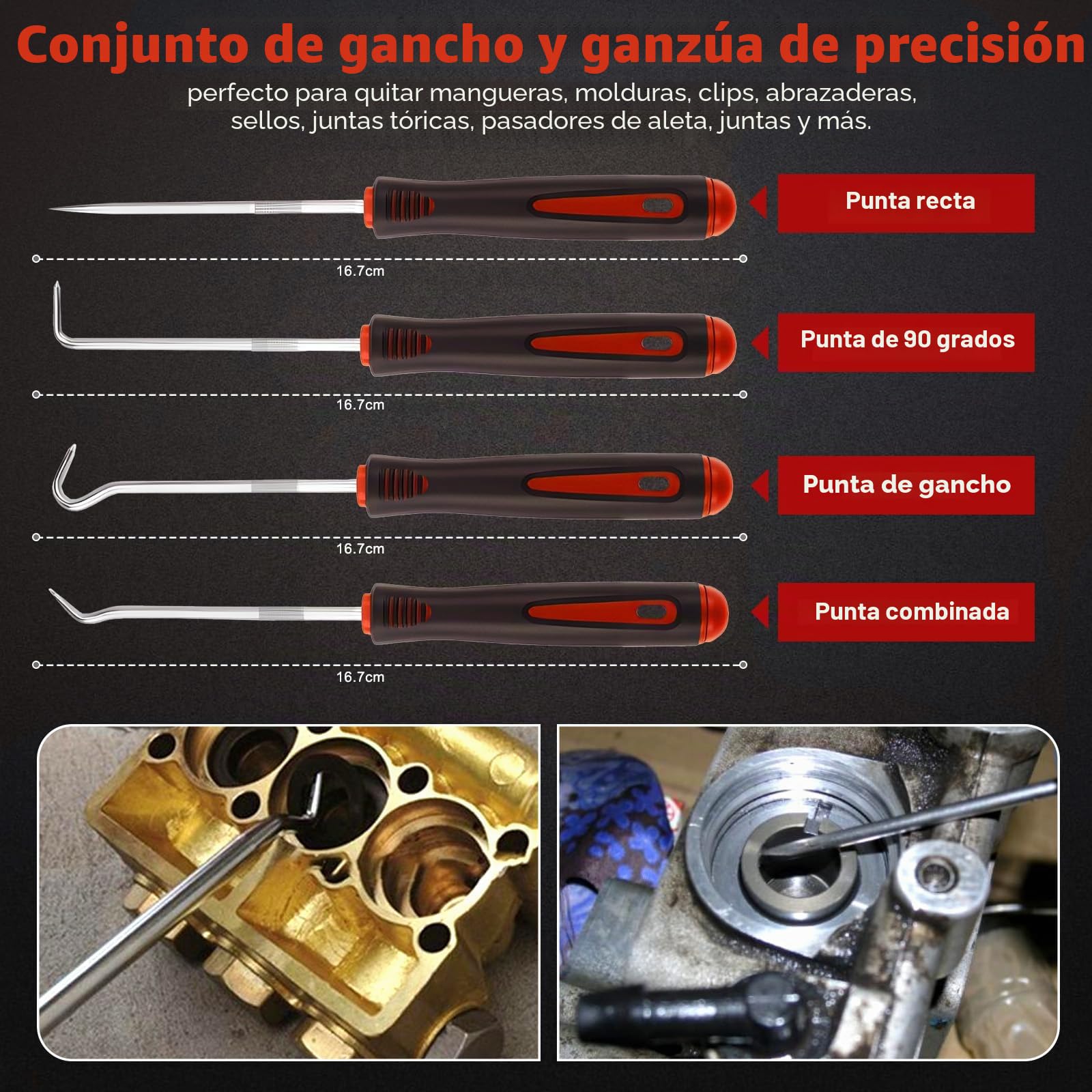 KAOLALI 330 Piezas Herramientas Kit Desmontar Coche,Nailon Reforzado,Rojo | Coche Interior Herramientas de Eliminación, para Desmontar el Audio del Coche y Quitar la Tapicería del Vehículo