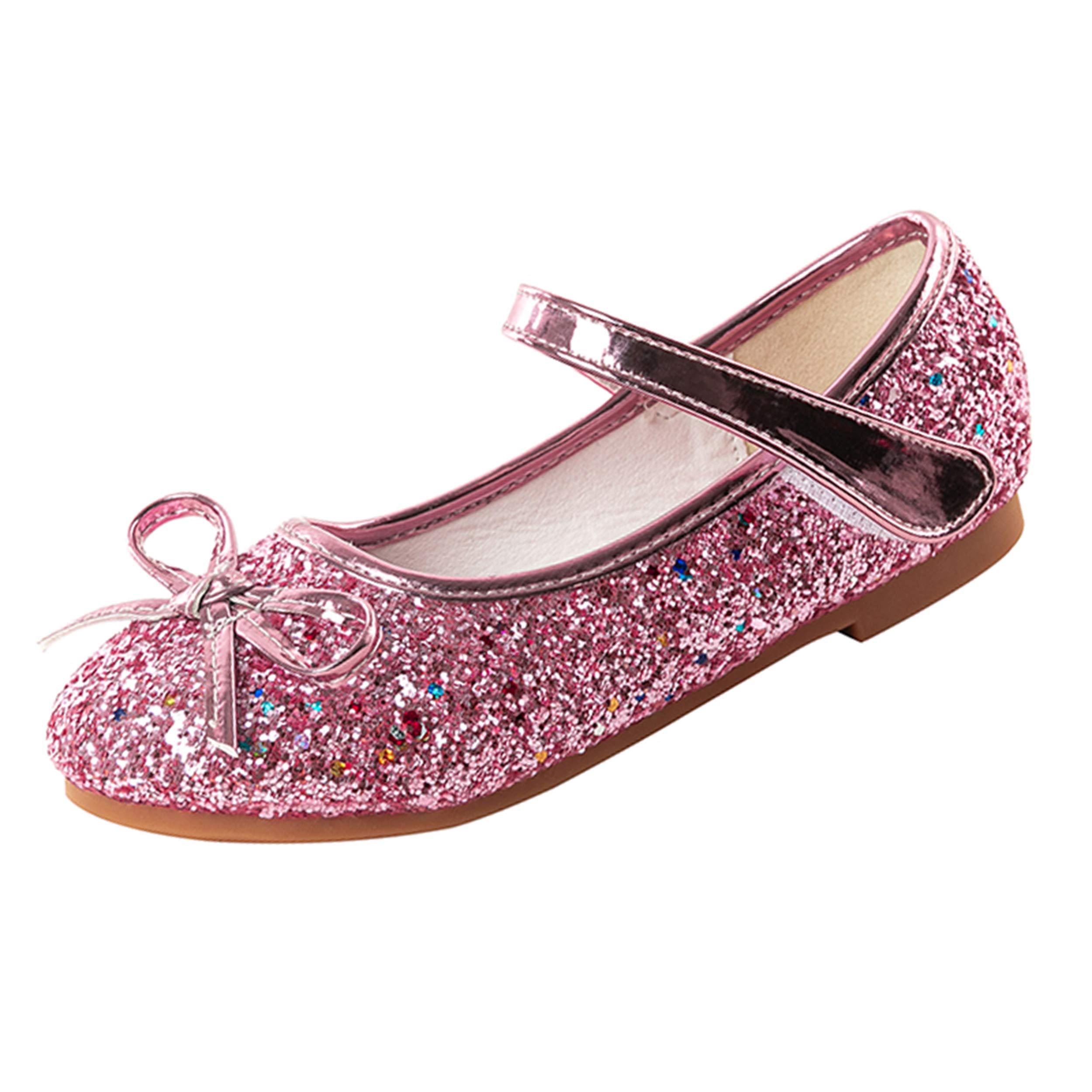 Cadidi Dinos Little Big Girl's Adorable Sparkle Princess Party Girls Dress Shoes