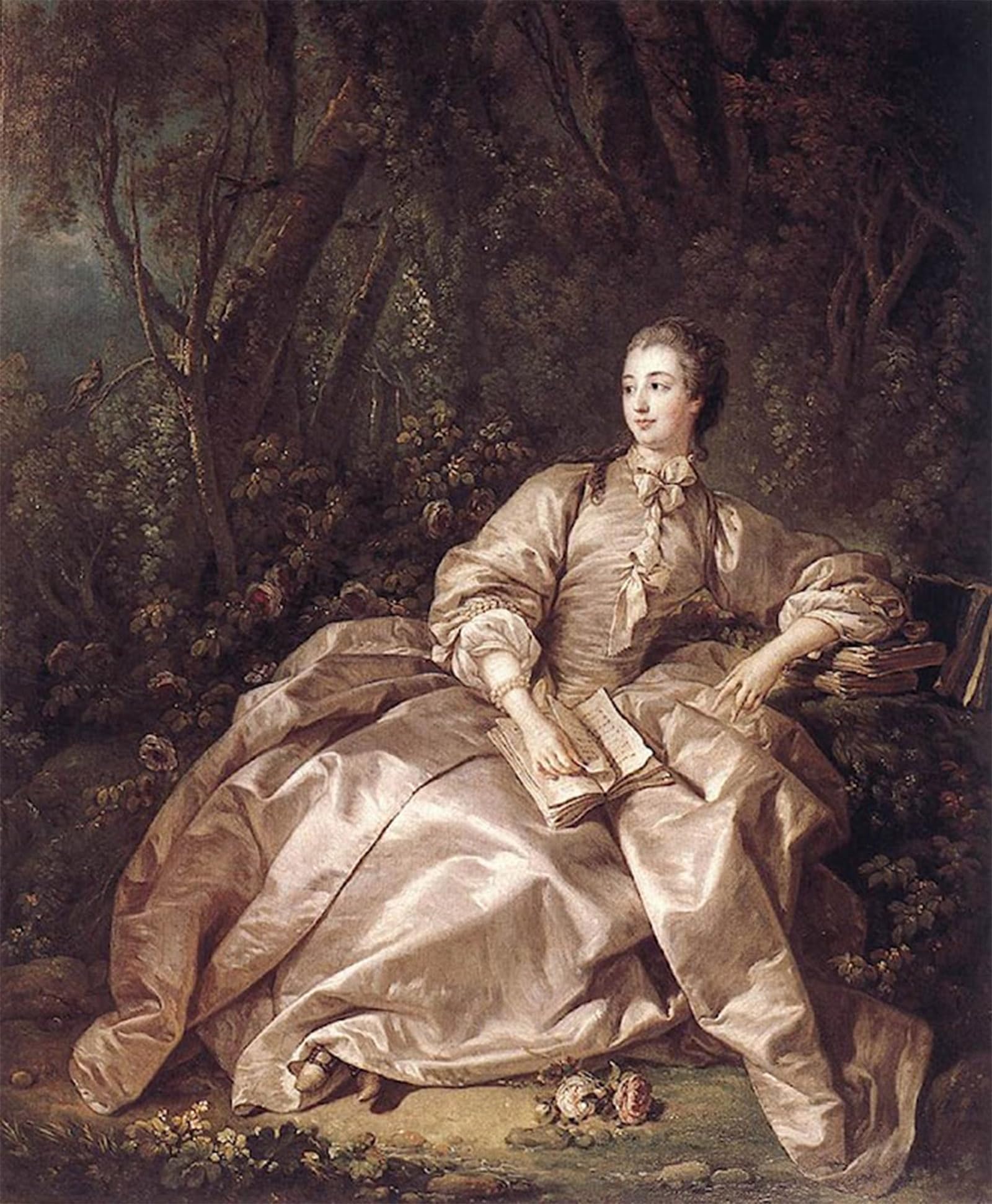 ARTXLXXBN Famous Print Painting Colorful Art Print Madame De Pompadour by Francois Boucher Canvas Art Decorations for Home Decor 60x90cm