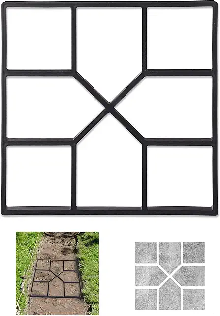 Relaxdays Garden Path Mould 40x40cm for DIY Concrete Tiles - Tuintegels Patroon