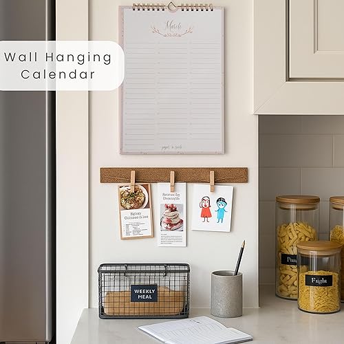 Miniatura 4 de Paper 'n Such - Calendario perpetuo para cumpleaños y aniversarios -12 meses - Libro grande para colgar en la pared - Diario para días importantes y