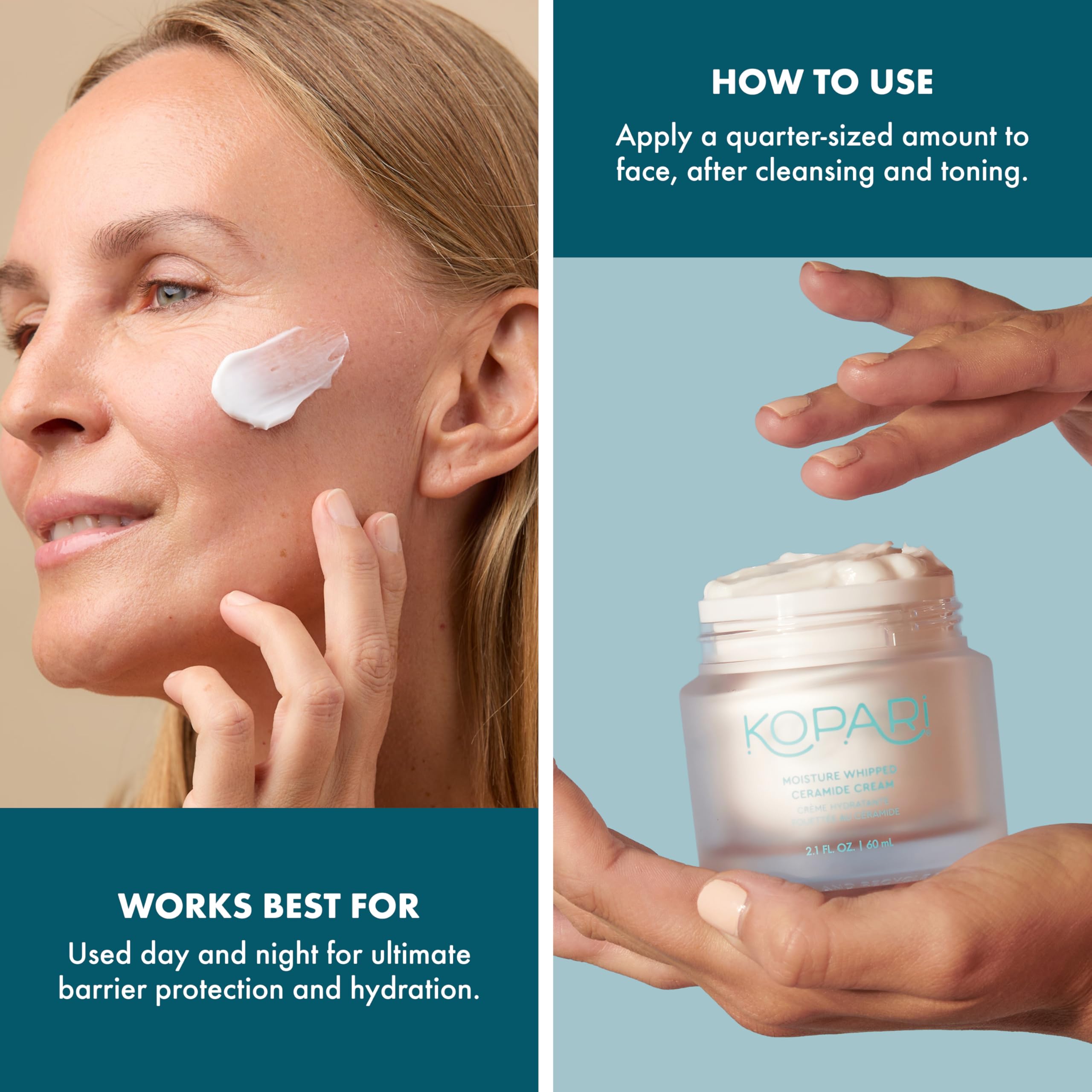 Amazon.com: Kopari Moisture Whipped Ceramide Cream | Hydrate and