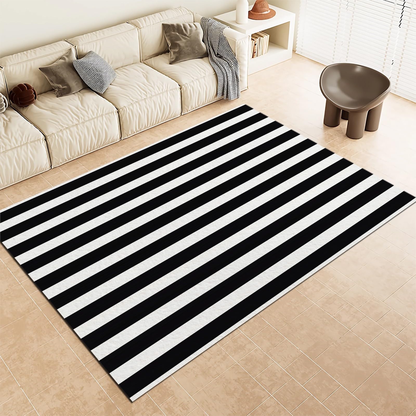 Tapis chambre moderne pour rompre la monotonie des sols froids en carrelage