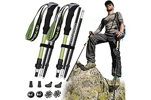 TOMSHOO 2pc Hiking Poles: Trek Through Trails with Confidence