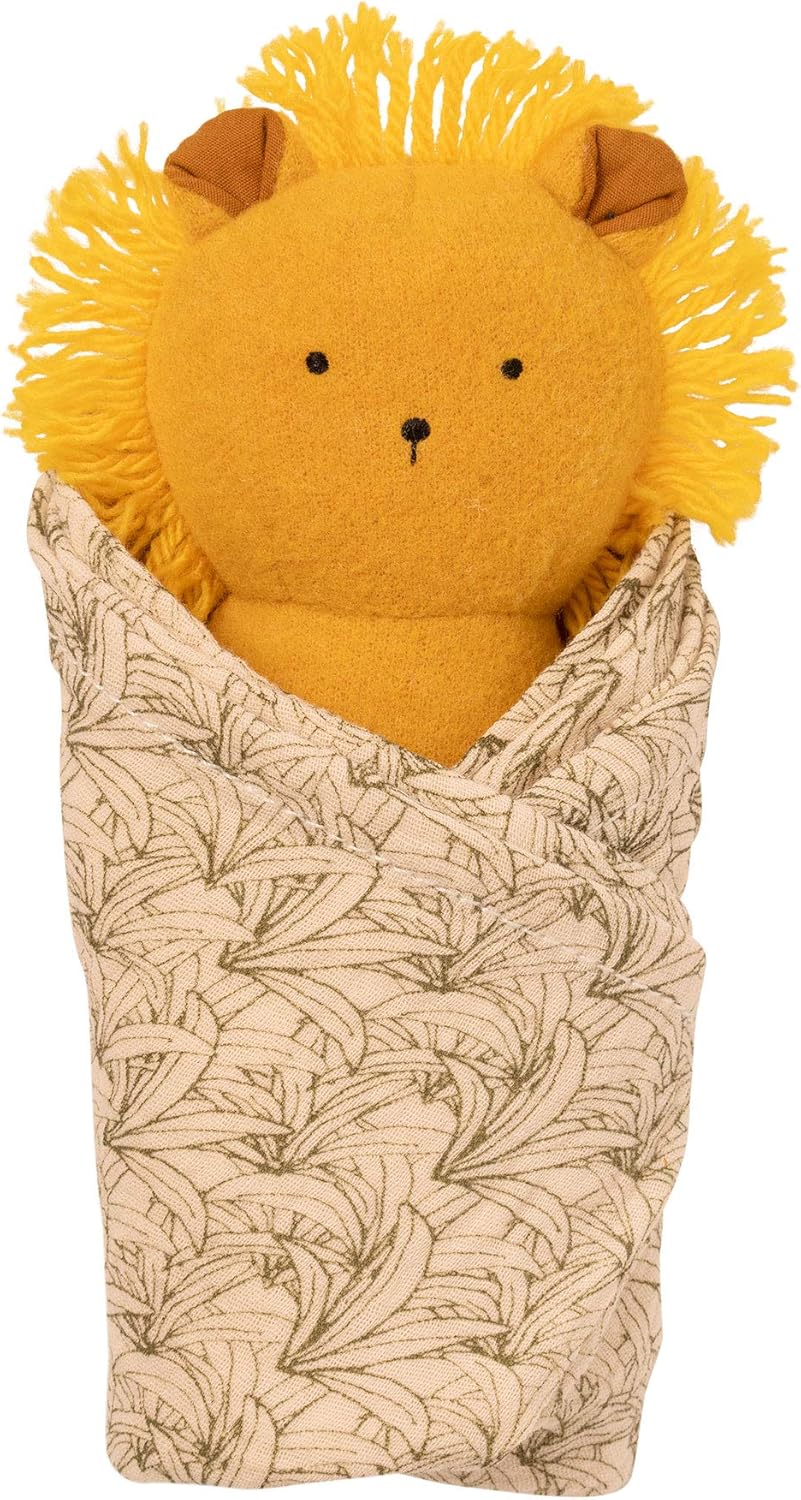 Manhattan Toy Embroidered Plush Bunny Baby Rattle + Soft Cotton Burp Cloth, 16 x 16 Inches