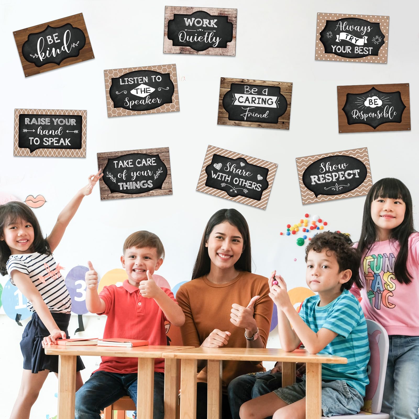 Black Poster Board FaCraft Classroom Rules Poster - Motivational ...