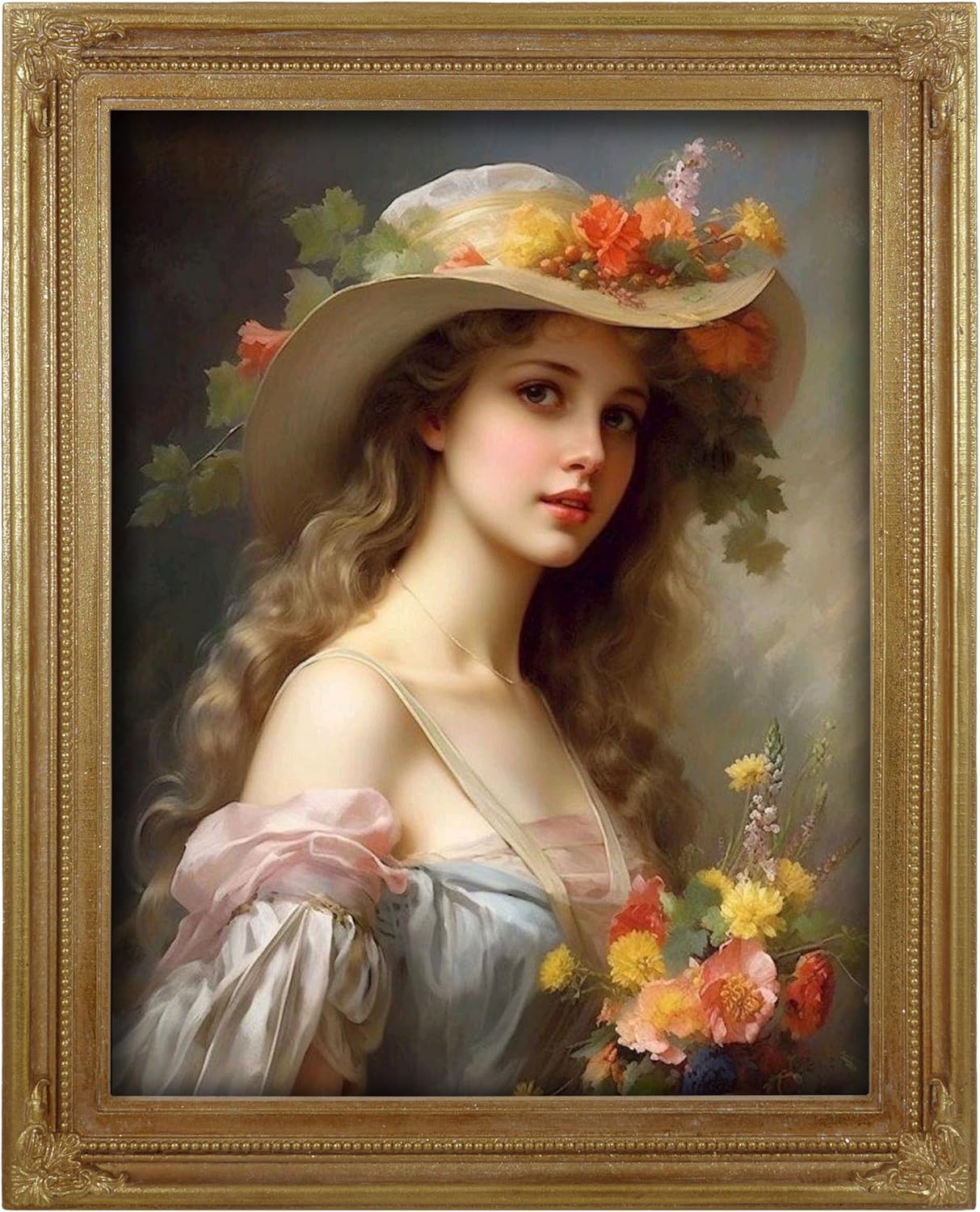 Vintage Picture Frame 11x14, Gold Frames for Certificates Photos Small Posters Prints, Antique Style Hand Crafted Gallery Wall Décor 11x14 Gold