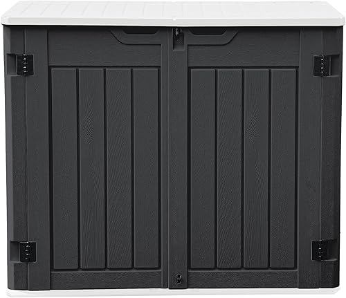 Miniatura 13 de DWVO Paquete de 2 estantes de almacenamiento de resina, aptos para cobertizo horizontal de 35 pies cúbicos de 4.3 x 2.5 x 3.4 pies, estantes