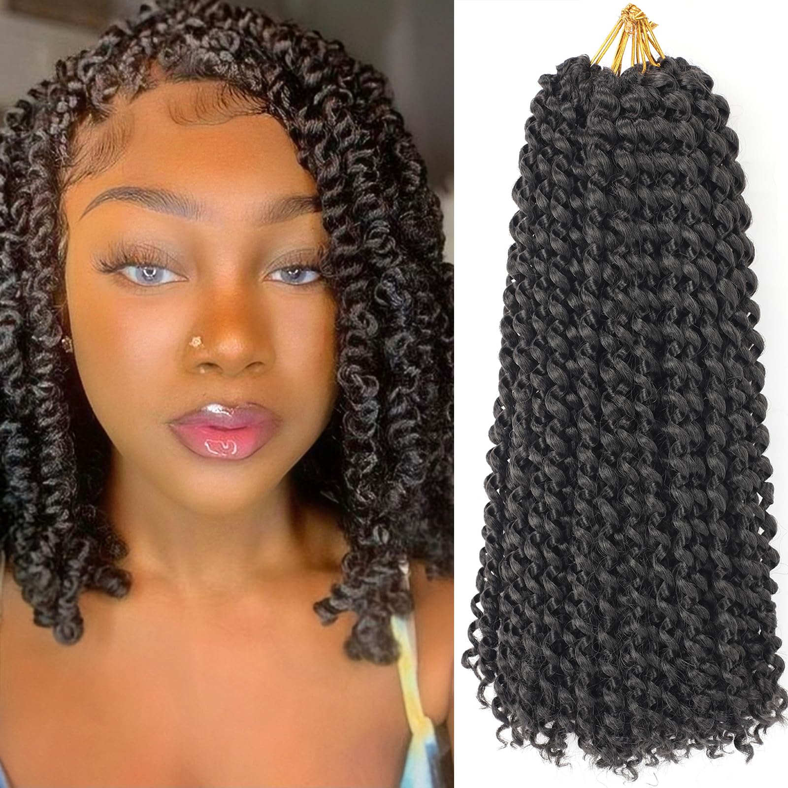 Passion Twist Hair,12 Inch 7 Packs Water Wave Crochet Hair Color 2 Passion Twist Braiding Hair For Black Women Passion Twist Crochet Hair/Butterfly