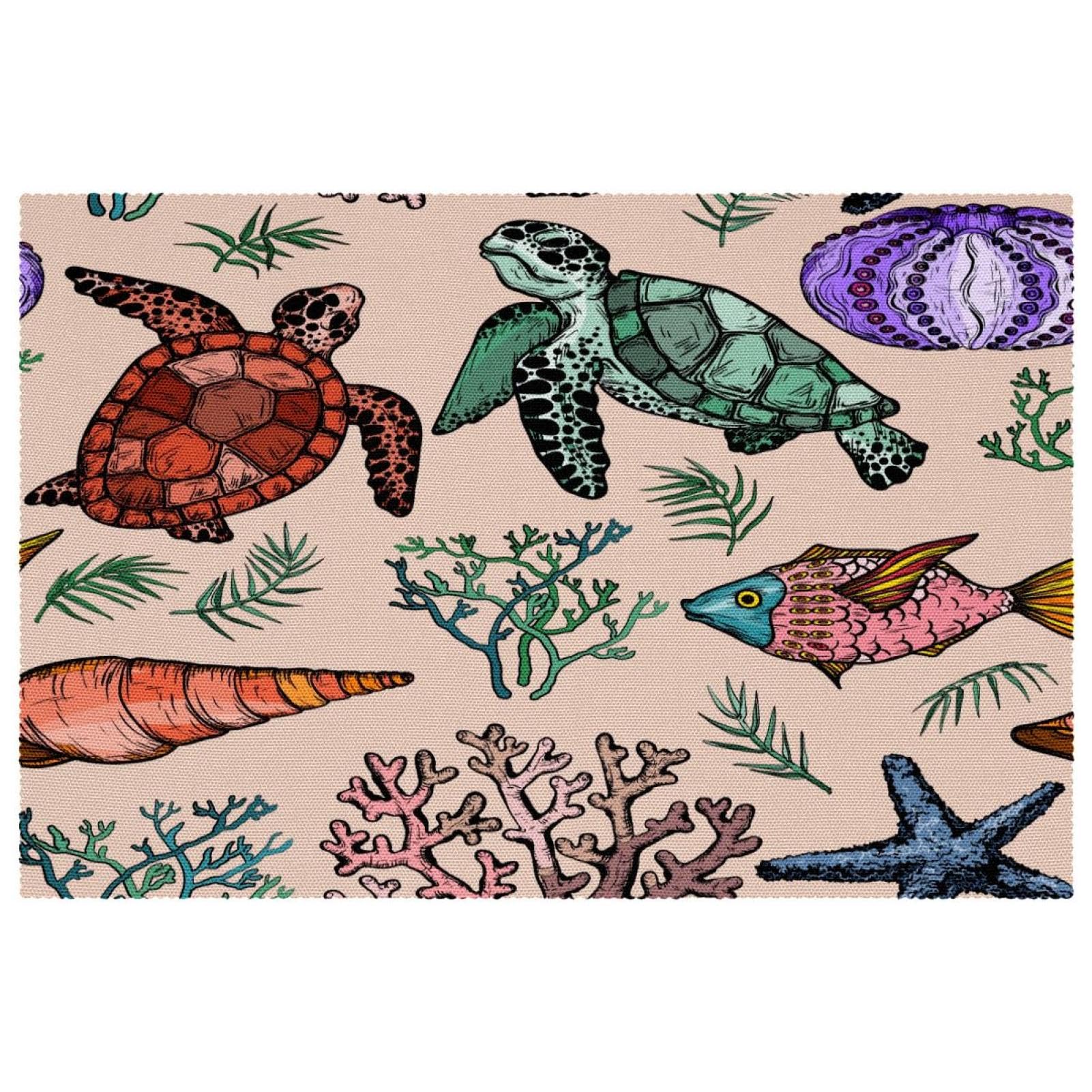 Sets de table mer lot de 6 tapis de salle à manger 30x45 cm antidérapants