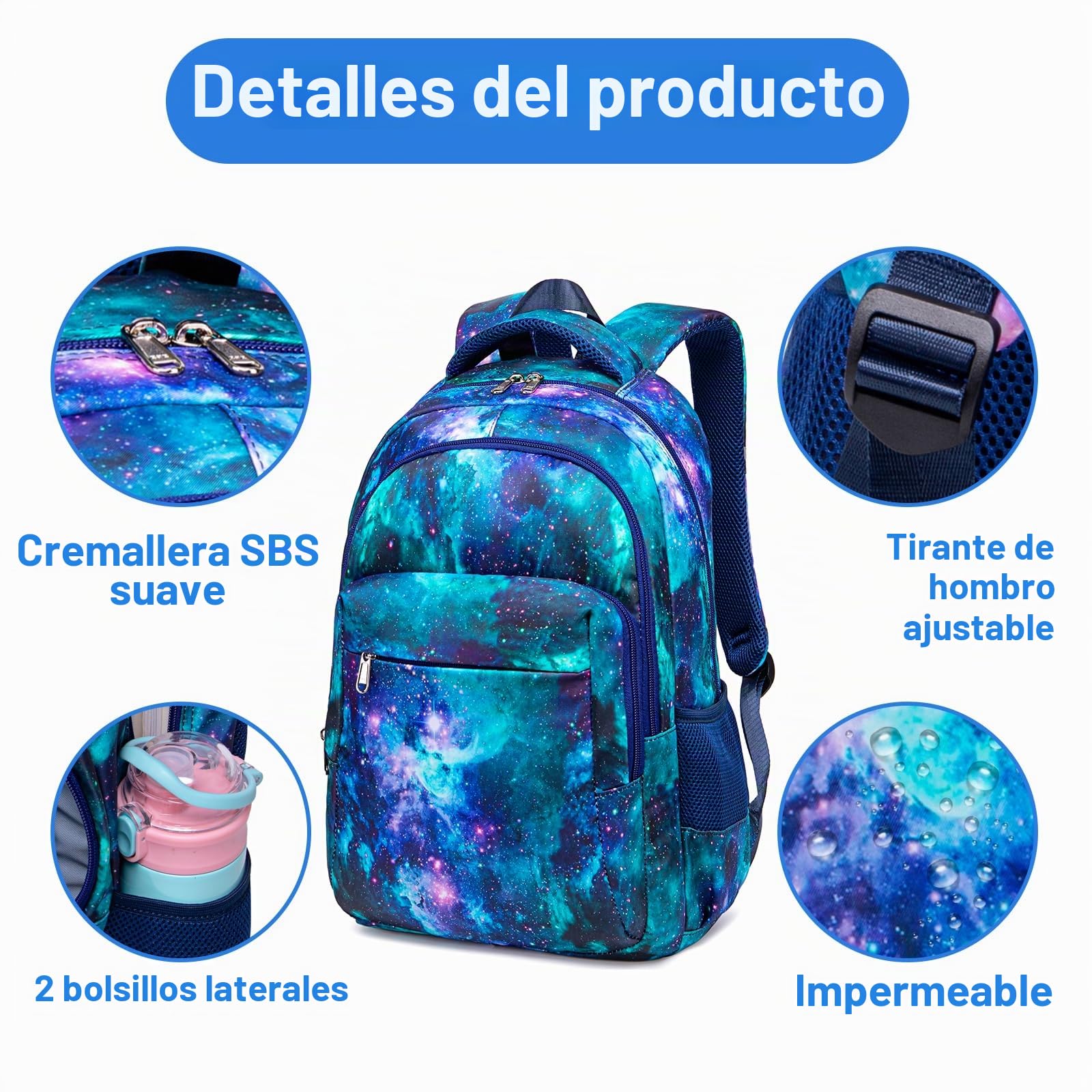 LEDAOU Mochila escolar para niños, adolescentes, niñas, mochila escolar, mochila para niños, resistente al agua, ligera, mochila escolar grande para regalos escolares